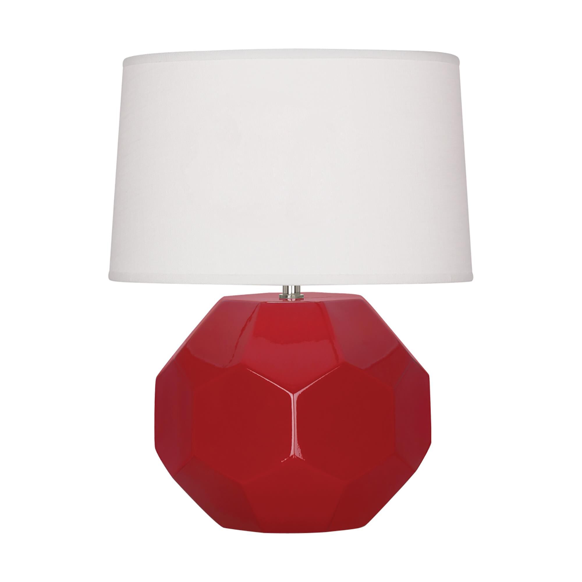 Shown in Ruby Red Glazed Ceramic finish