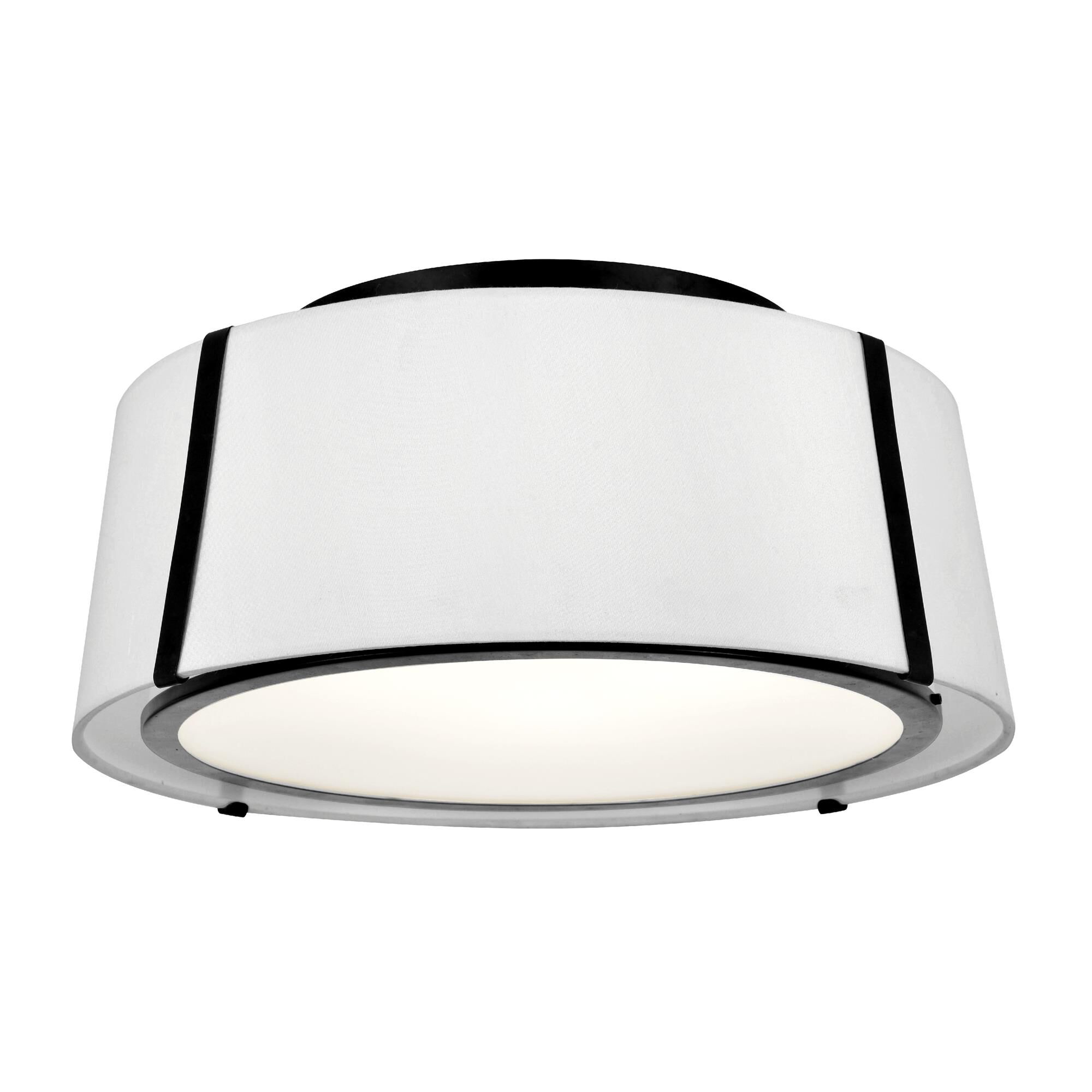 Shown in Matte Black finish and White Silk shade