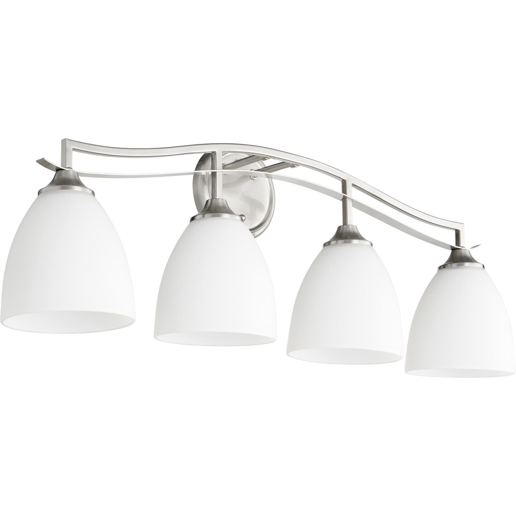 Shown in Satin Nickel finish and Satin Opal shade