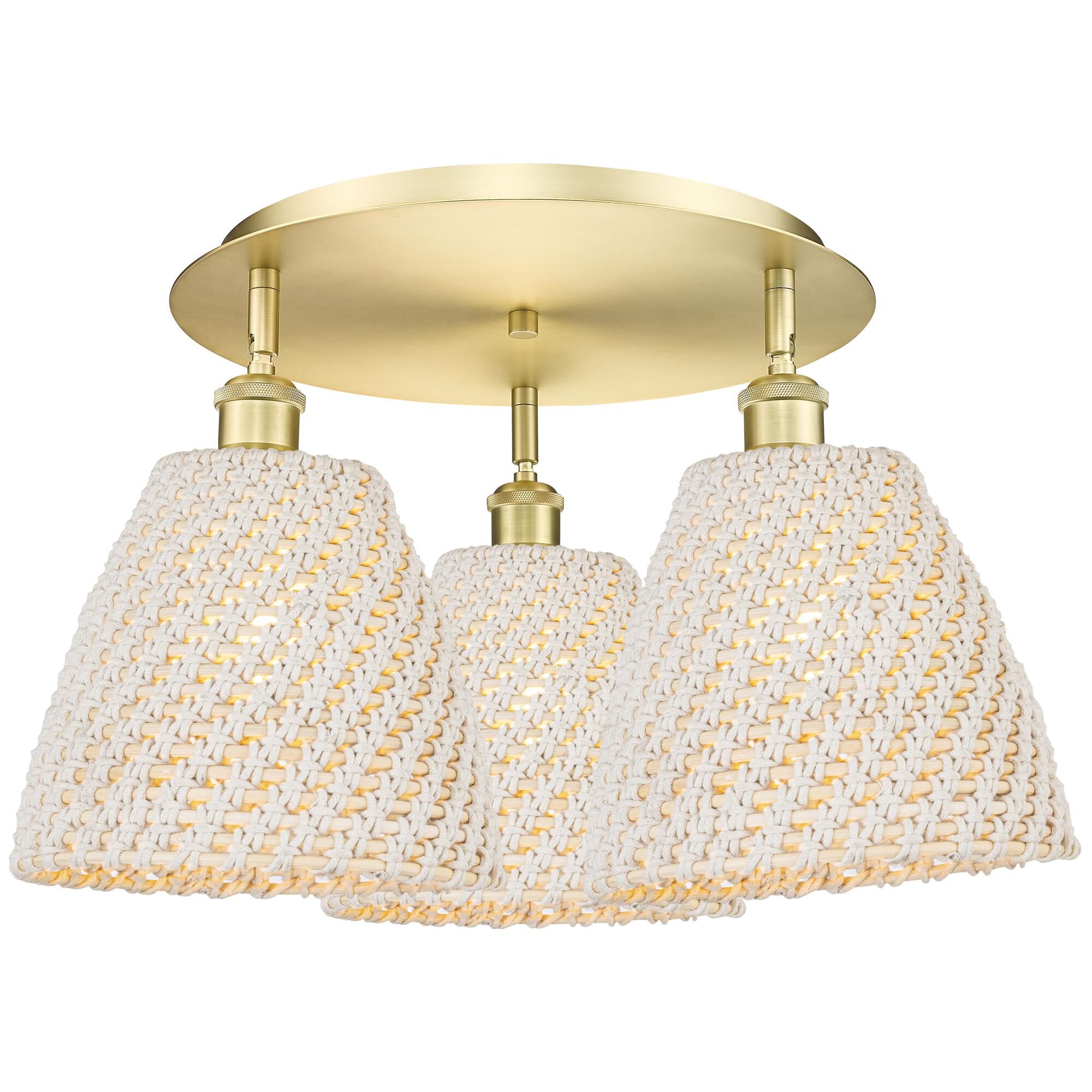 Shown in Satin Gold finish and Natural shade