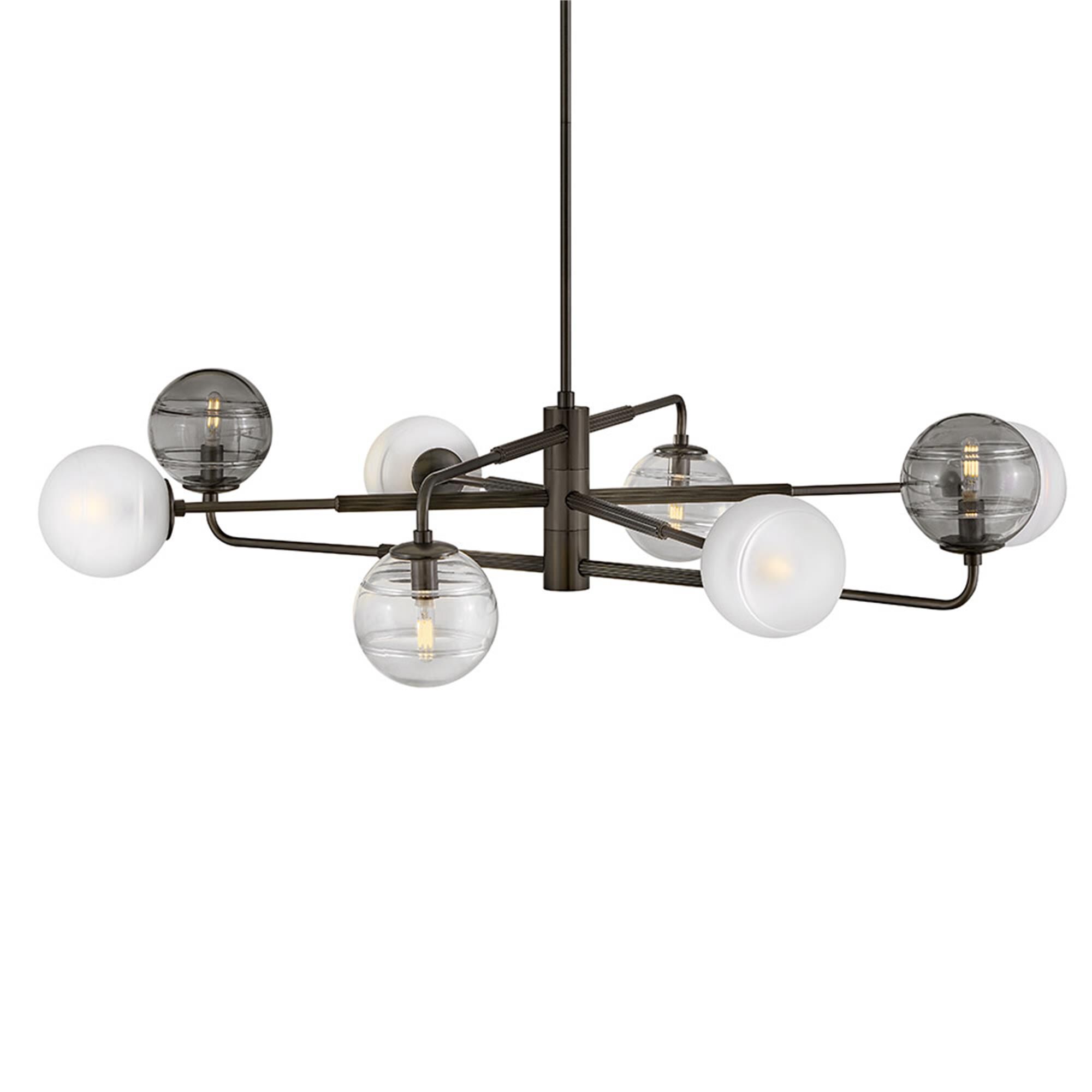 Shown in Black Oxide finish and Multi-Colored Swirl glass