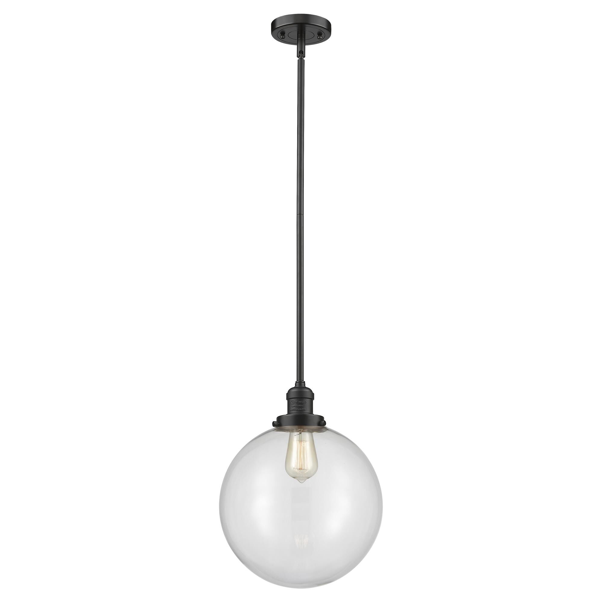 Shown in Oil Rubbed Bronze finish and Clear Beacon glass