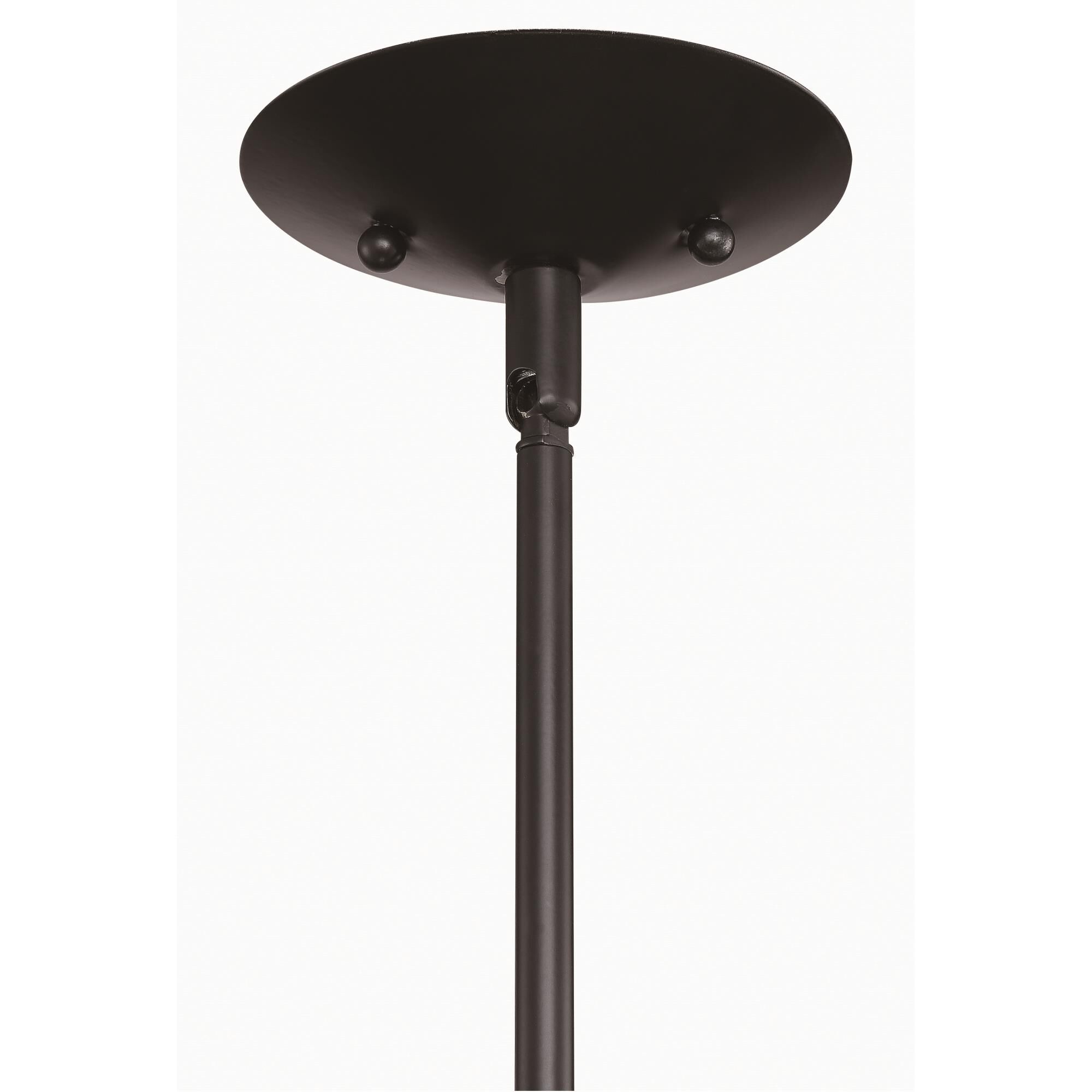 Shown in Flat Black finish and White Frosted glass