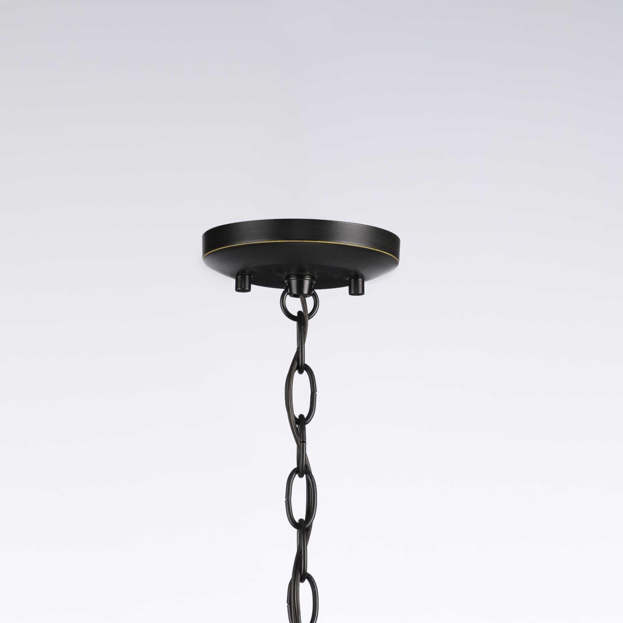 Shown in Antique Bronze finish and Harvest Linen Shade glass