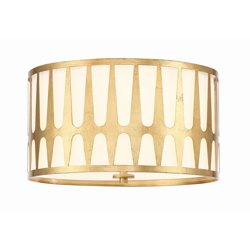 Royston 18 Inch 3 Light Flush Mount by Crystorama