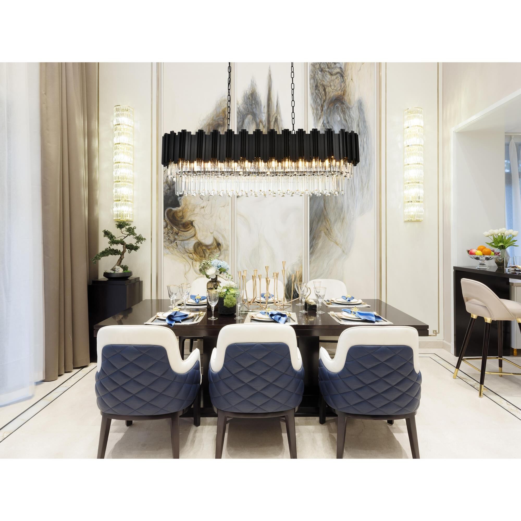 Willow 47 Inch Linear Suspension Light by Elegant Lighting