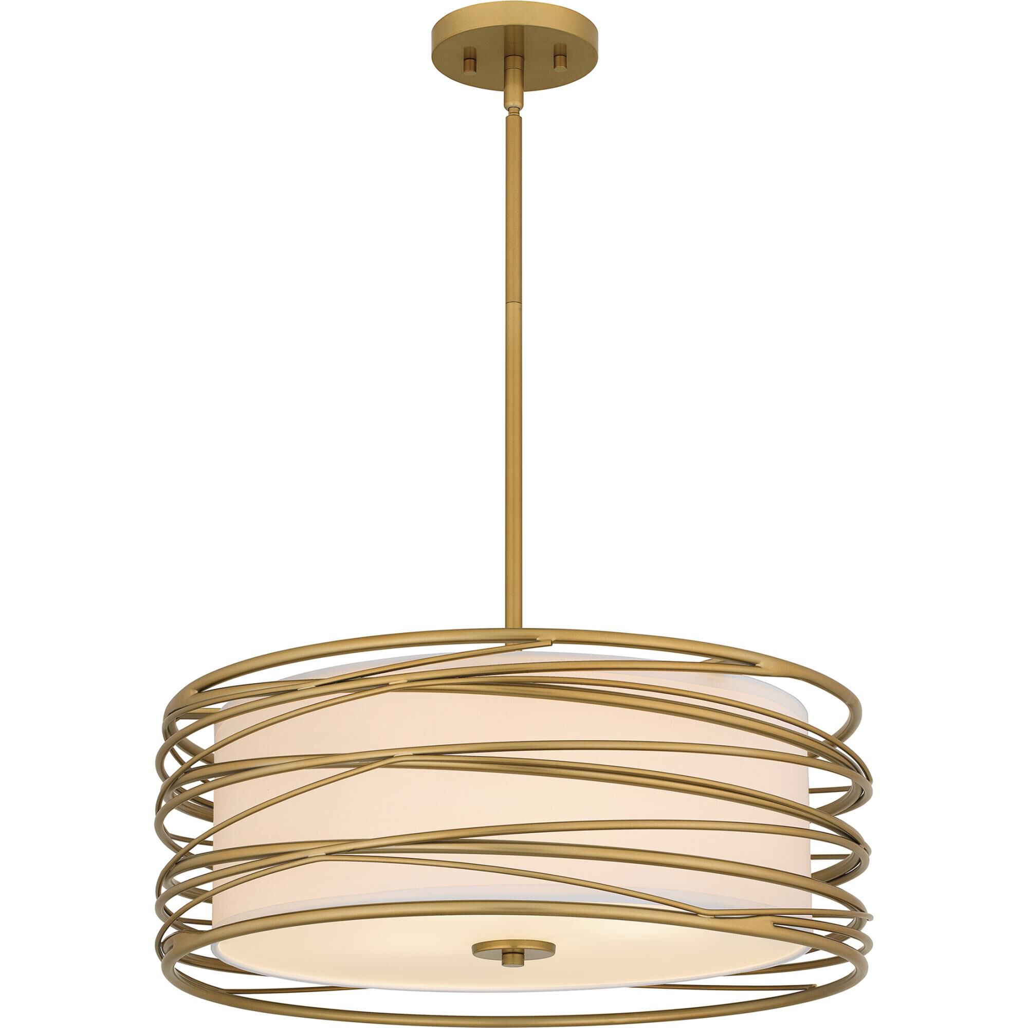 Spiral 20 Inch 3 Light Large Pendant by Quoizel