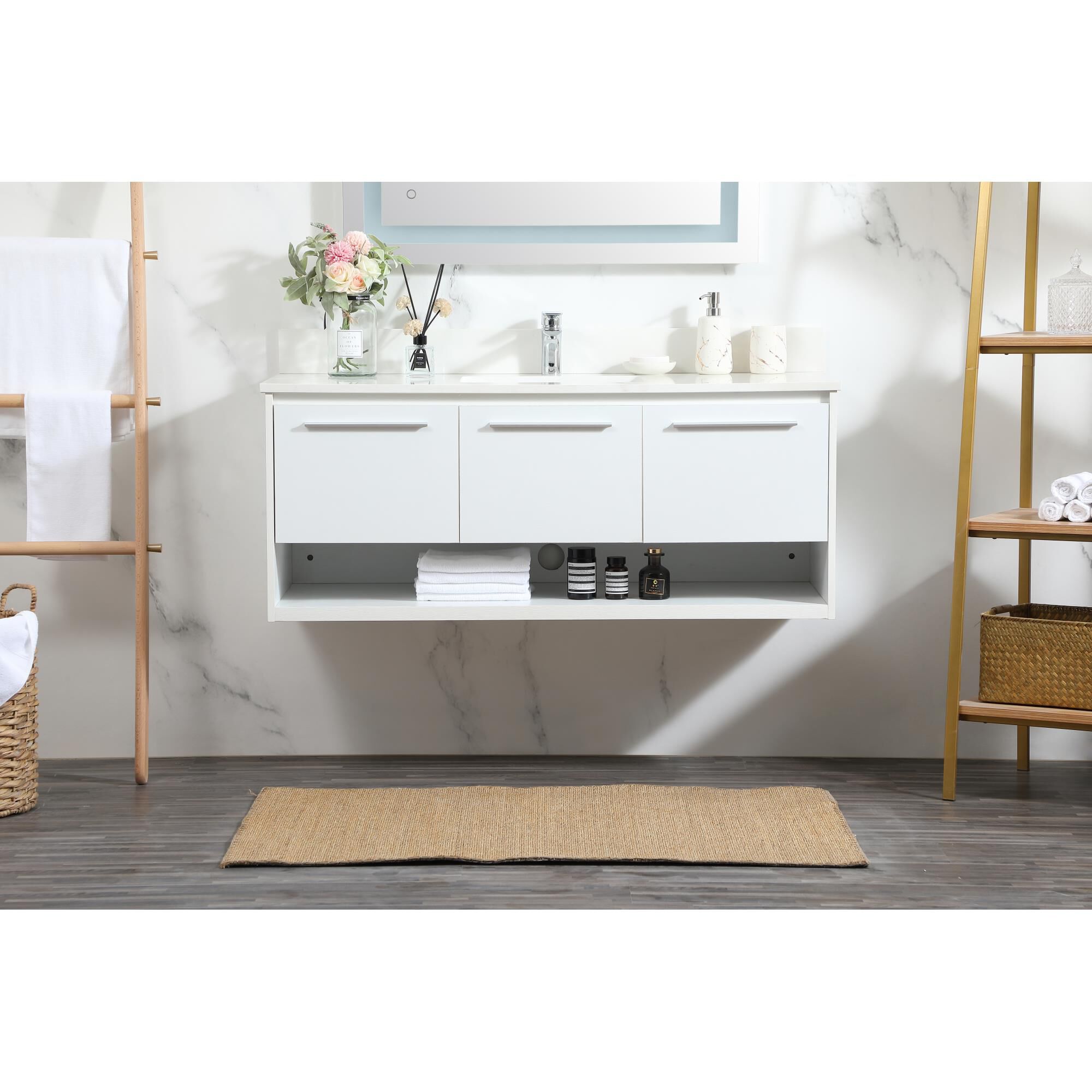 Shown in White finish