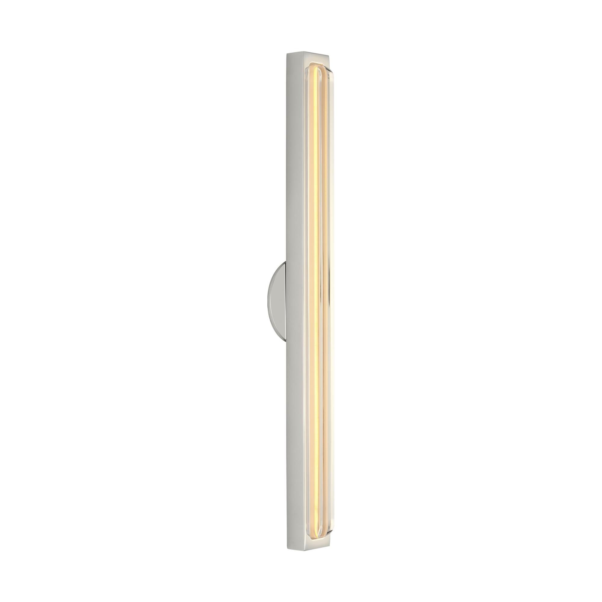 Shown in Polished Nickel finish and Clear Crystal glass