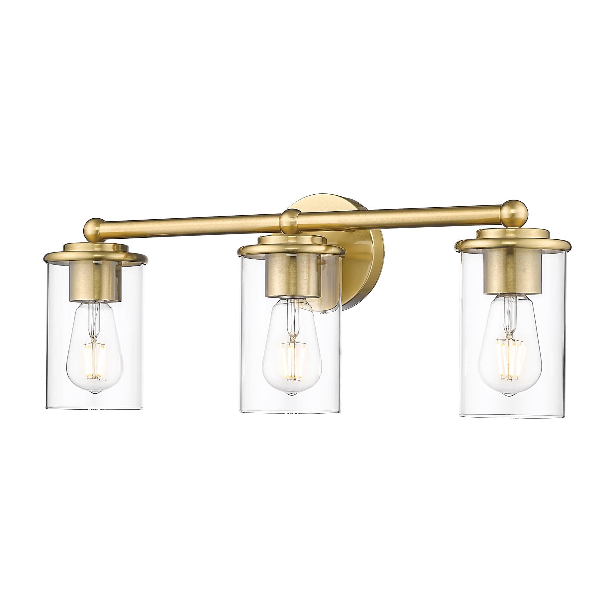 Shown in Luxe Gold finish and Clear glass and Clear shade