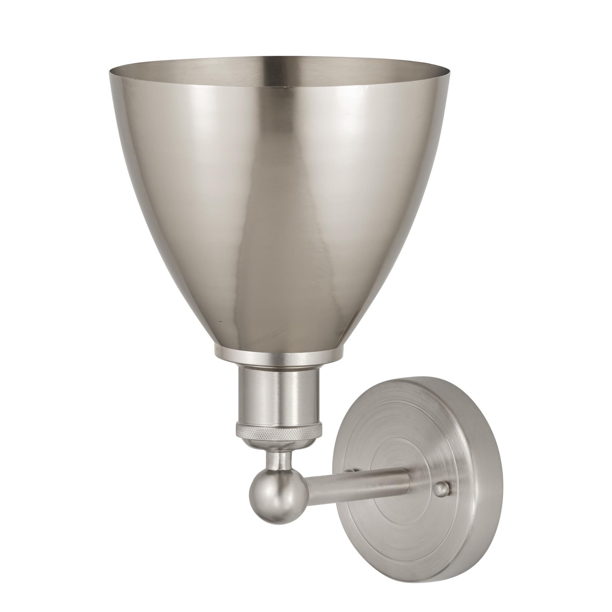 Shown in Brushed Satin Nickel finish and Brushed Satin Nickel shade