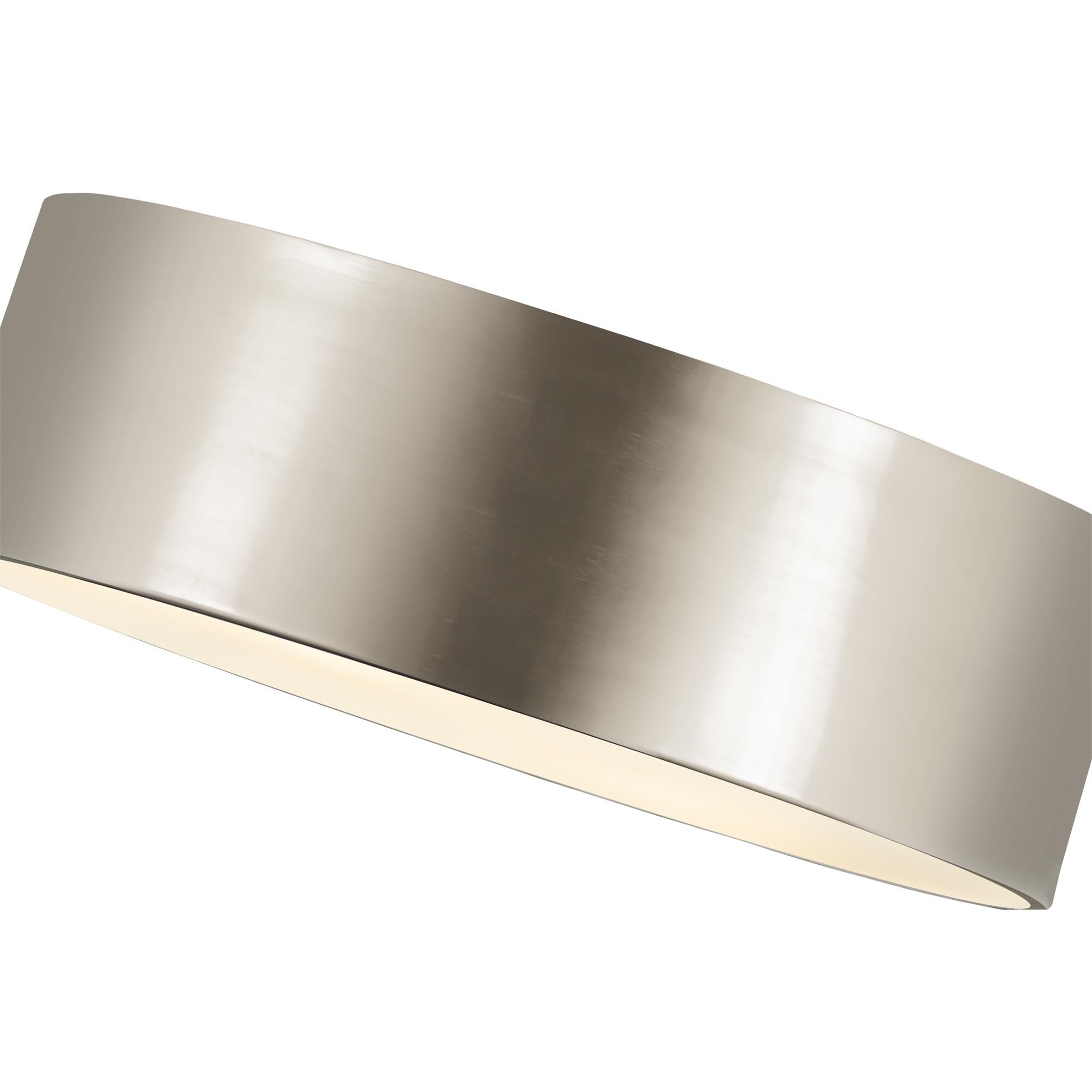 Shown in Brushed Nickel finish and Steel glass and Steel shade