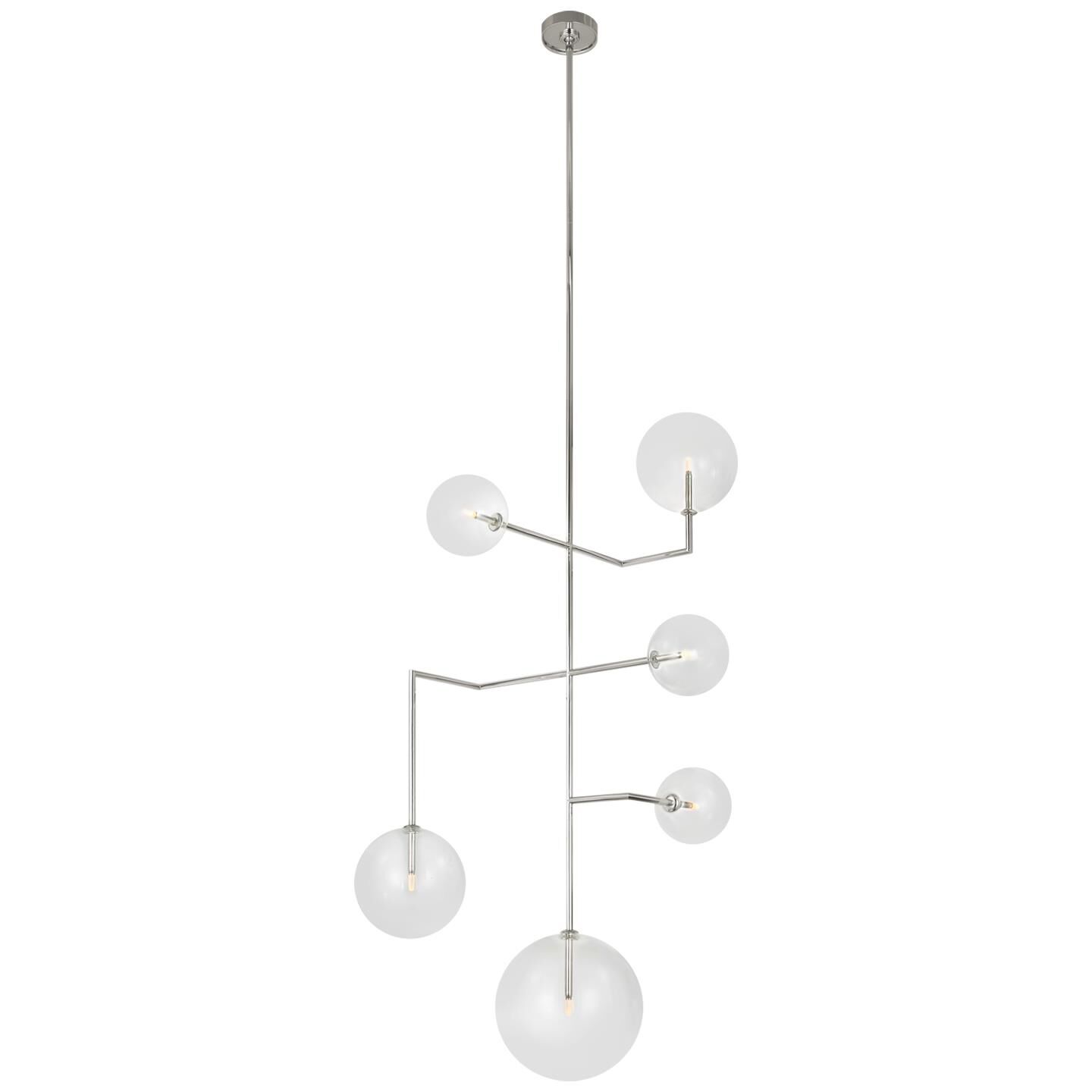 Shown in Polished Nickel finish and Clear glass