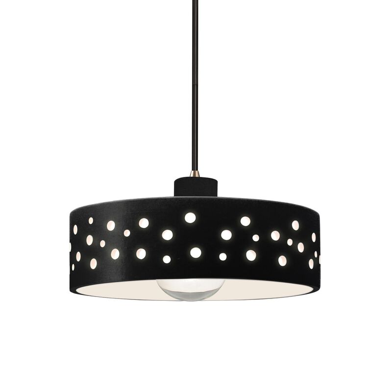 Perforated Dish 12 Inch Mini Pendant by Justice Design Group