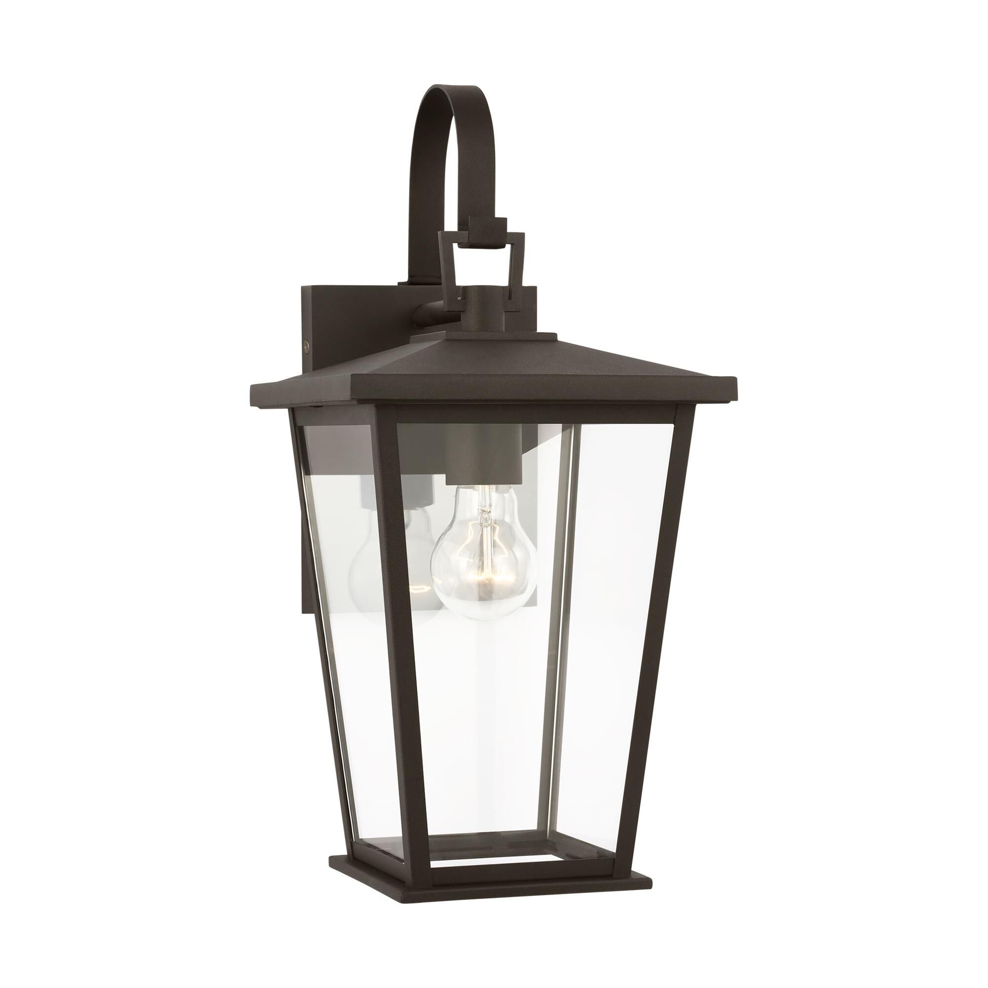 Shown in Textured Black finish and Clear Panels glass