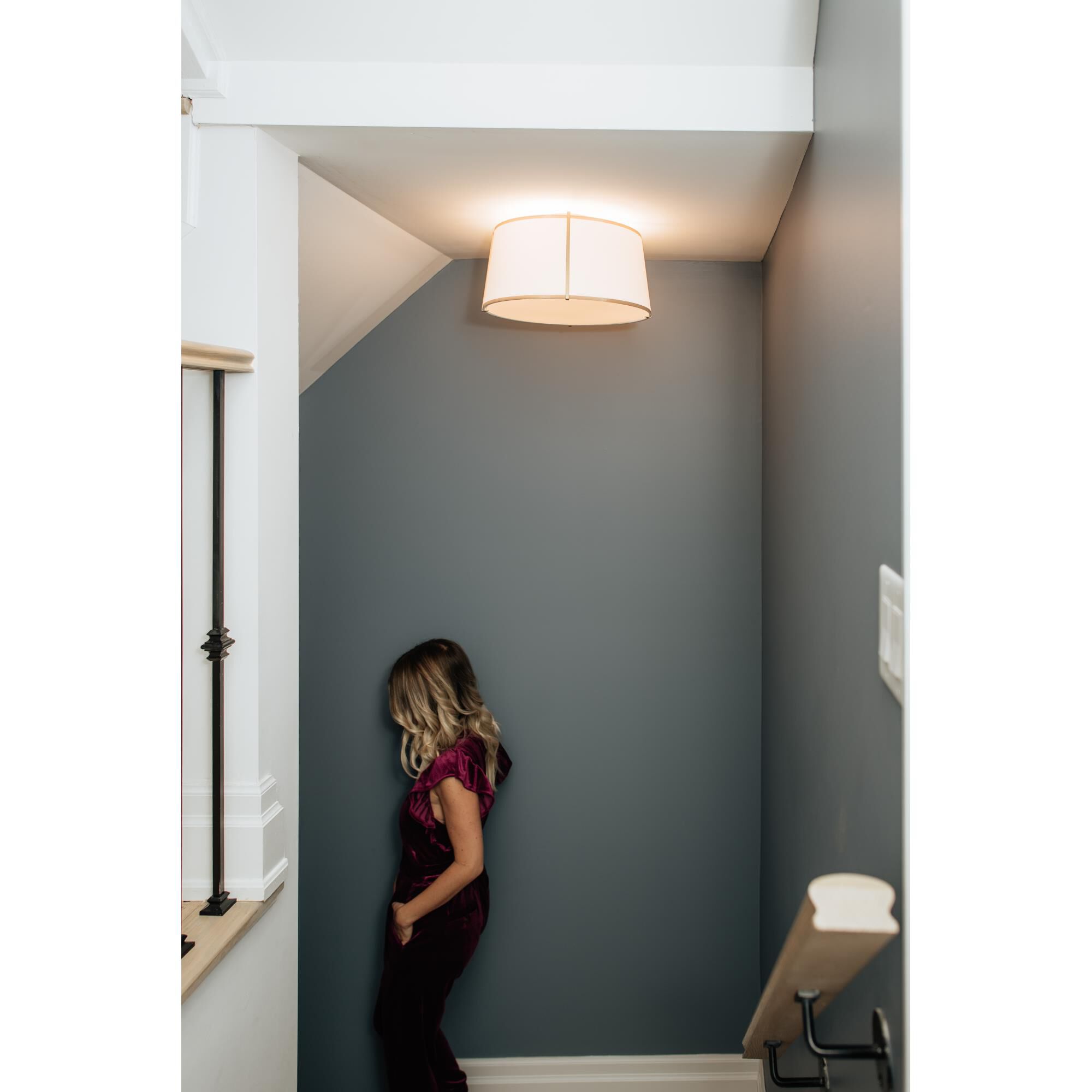 Trapezoid 22 Inch 4 Light Flush Mount by Dainolite