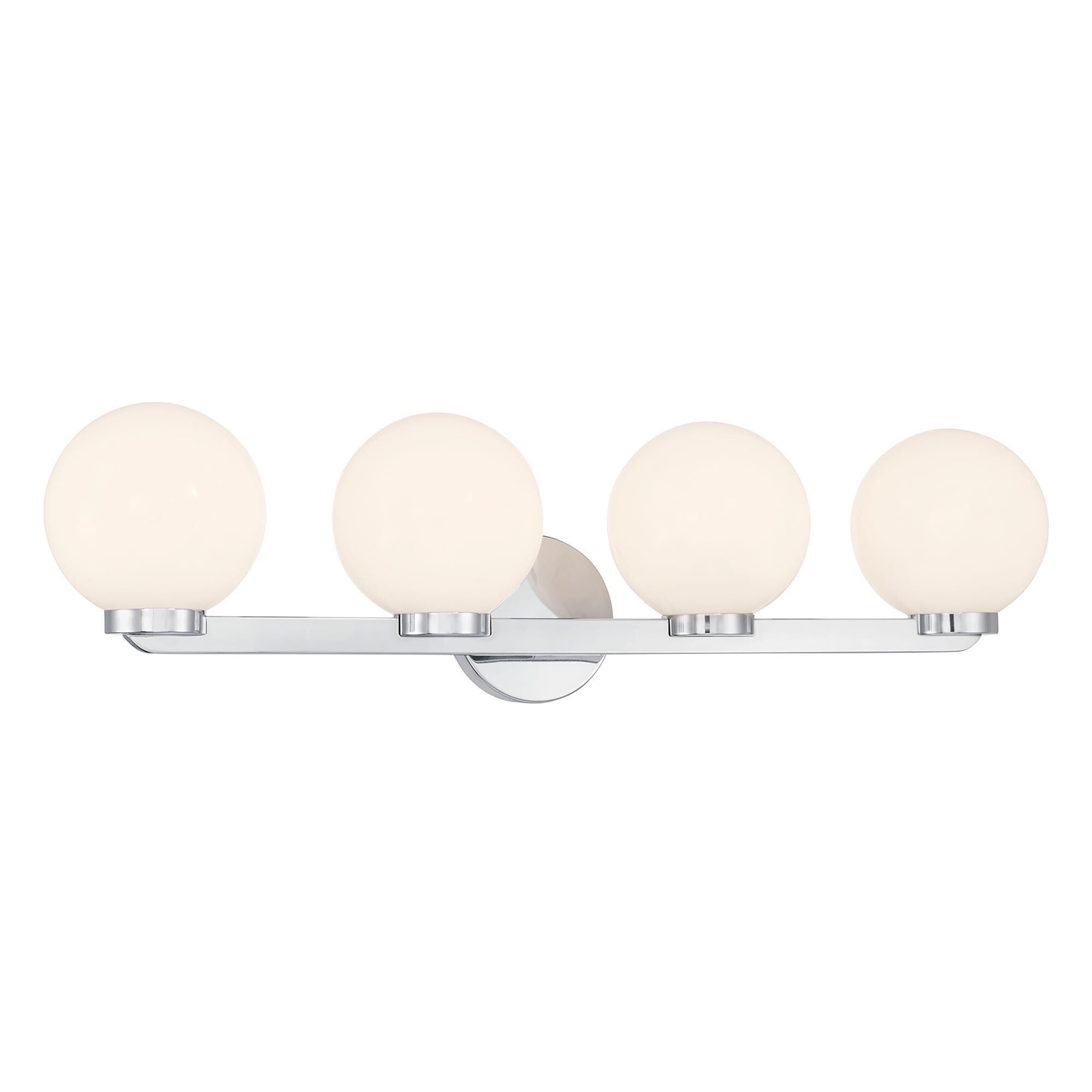 Shown in Chrome finish and Shiny Opal glass