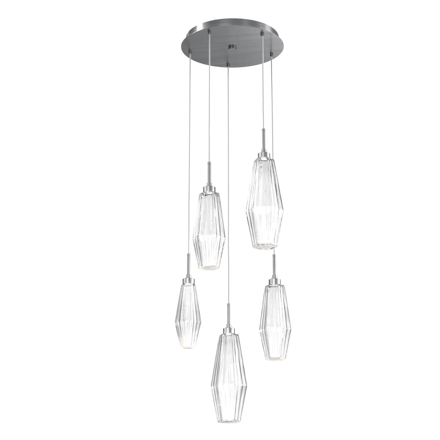 Aalto 19 Inch 5 Light LED Multi Light Pendant by Hammerton Studio