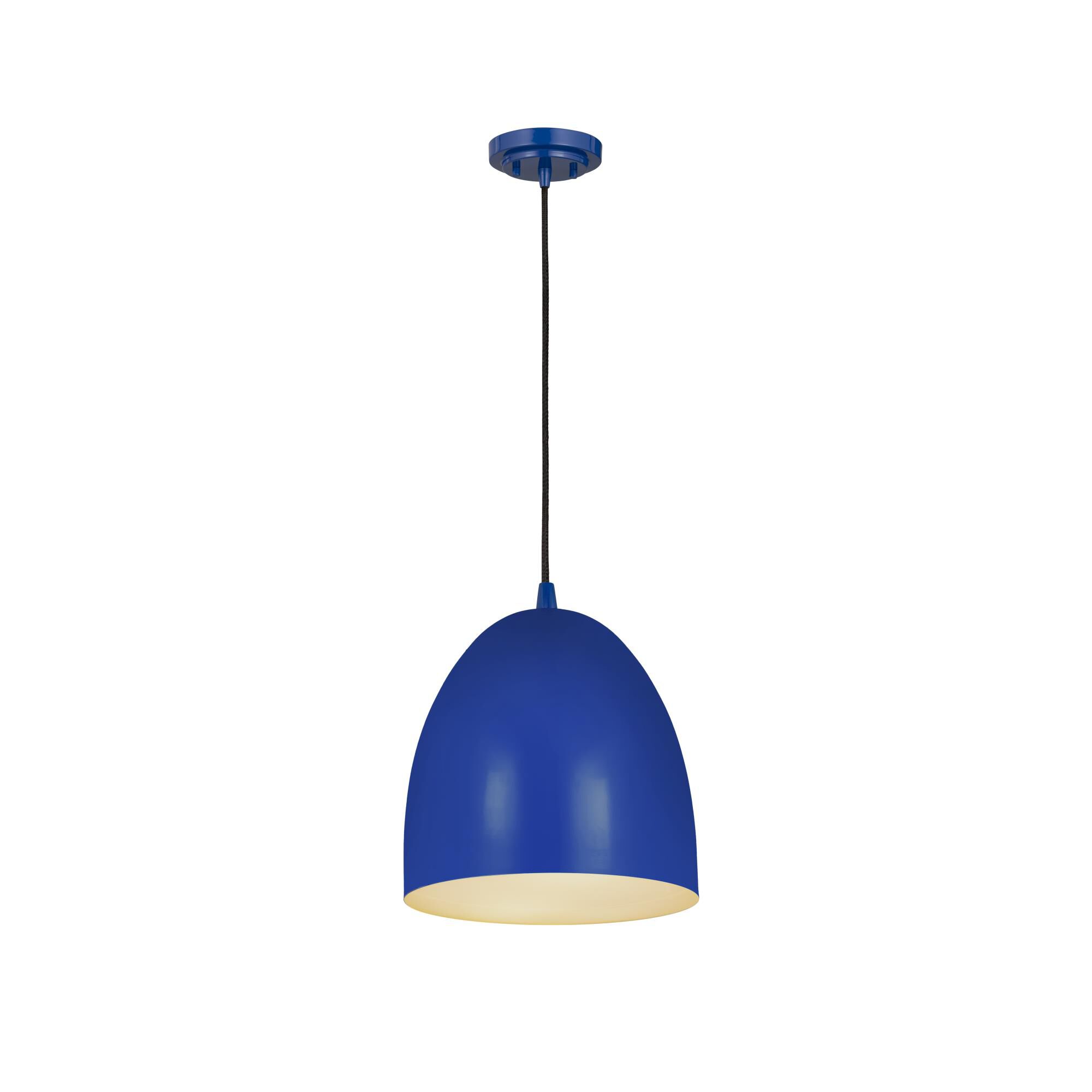Shown in Blue finish and Iron glass and Iron shade