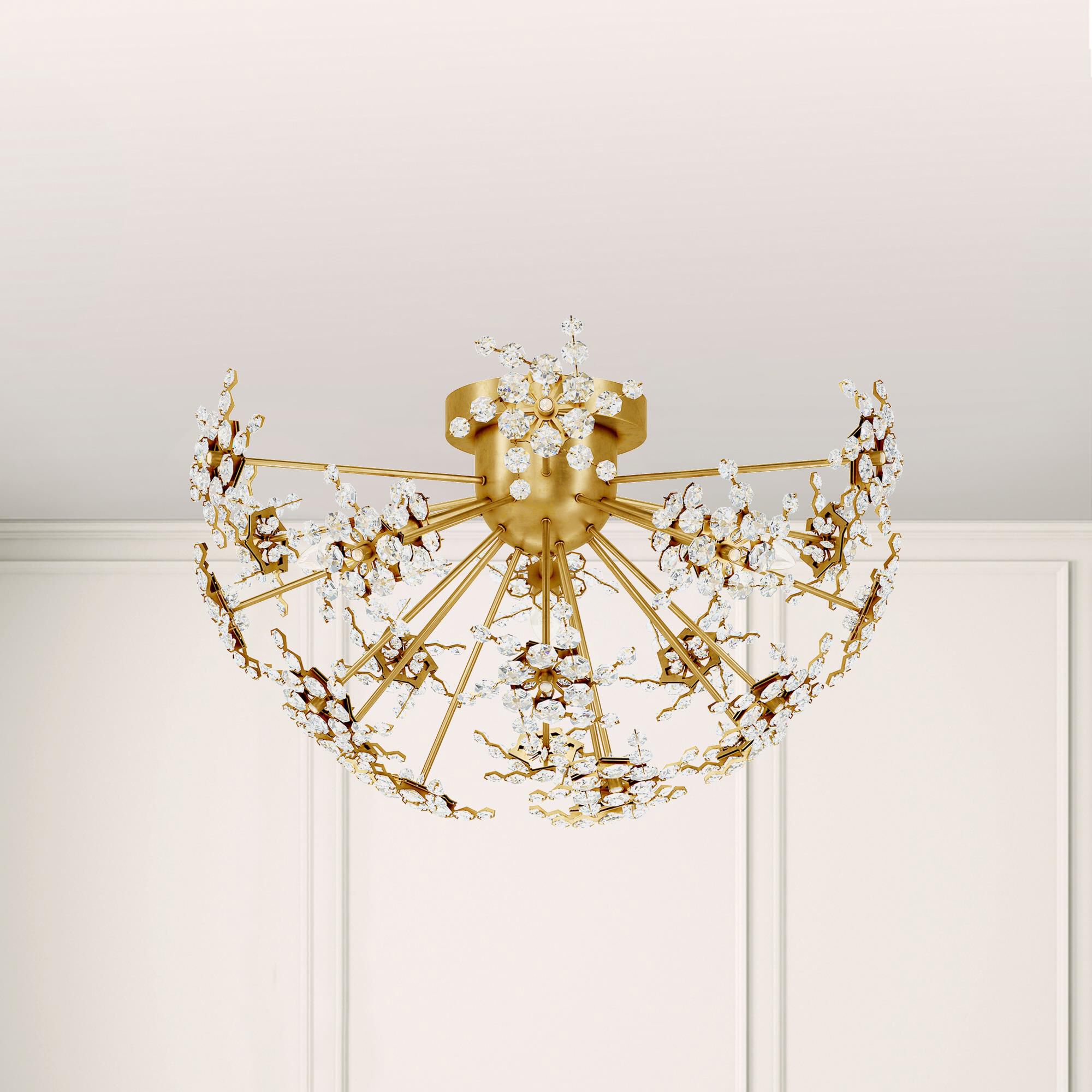 Shown in Heirloom Gold finish and Clear Radiance crystal