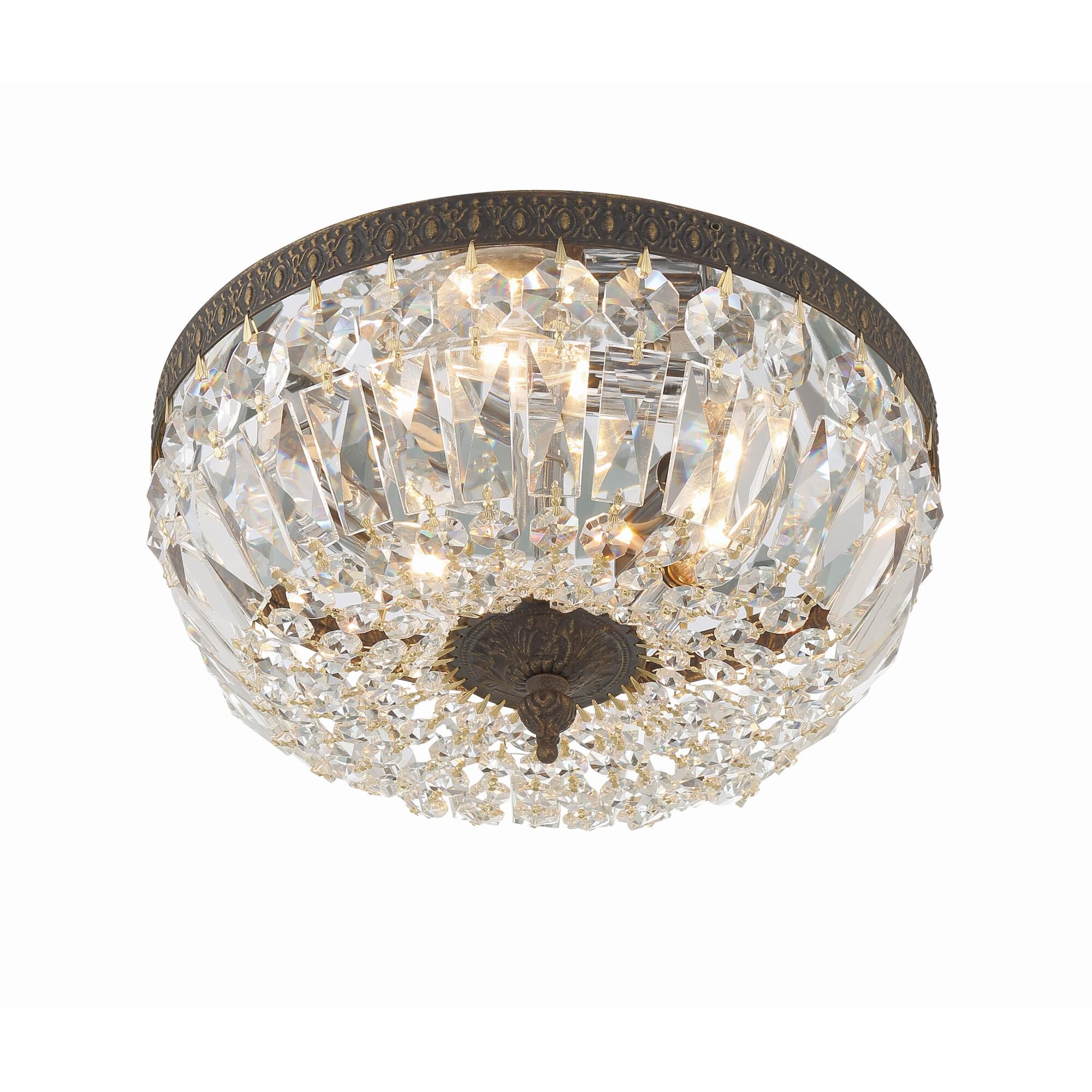 Ceiling Mount 12 Inch 3 Light Semi Flush Mount by Crystorama