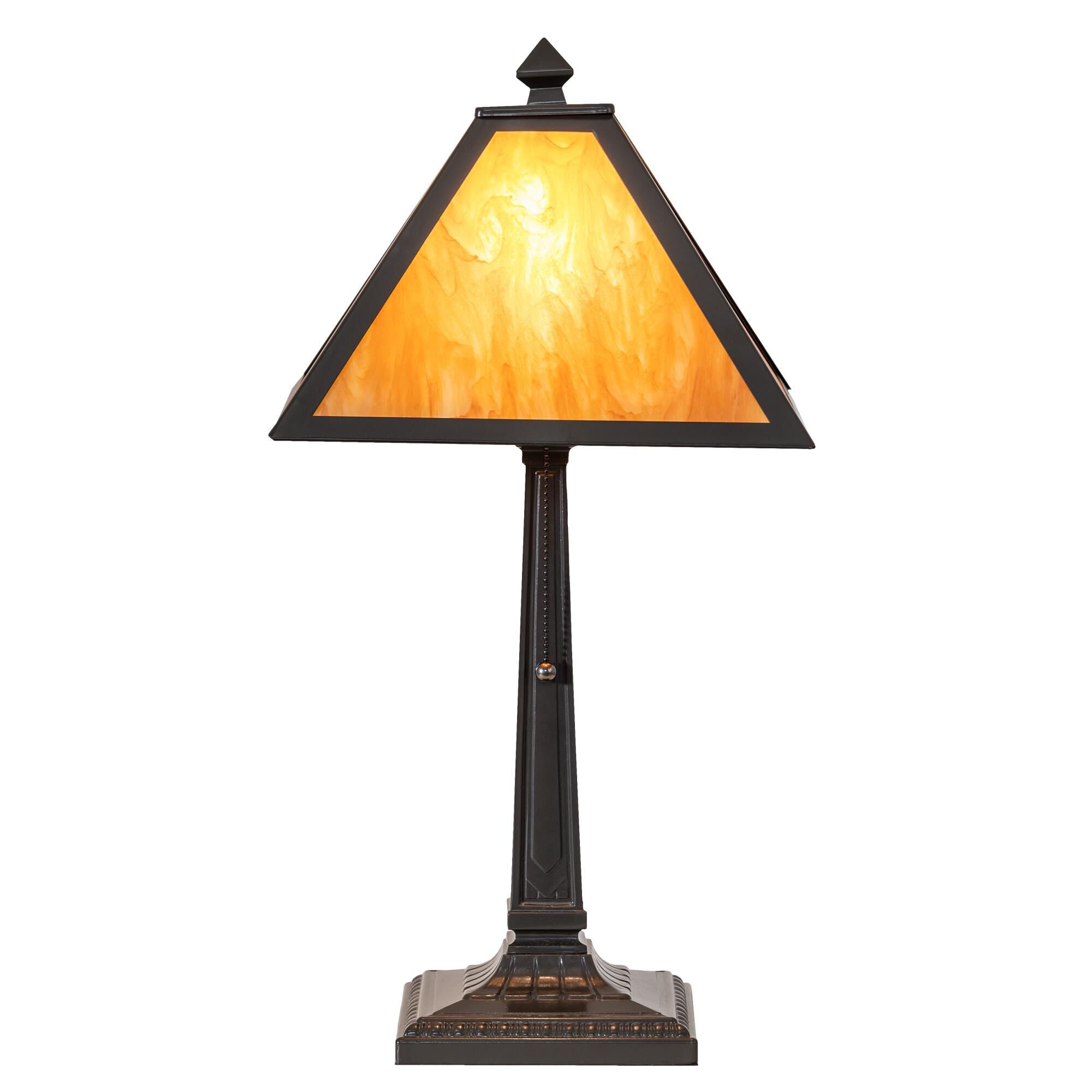 Shown in Mahogany Bronze finish and Amber /Acrylic glass