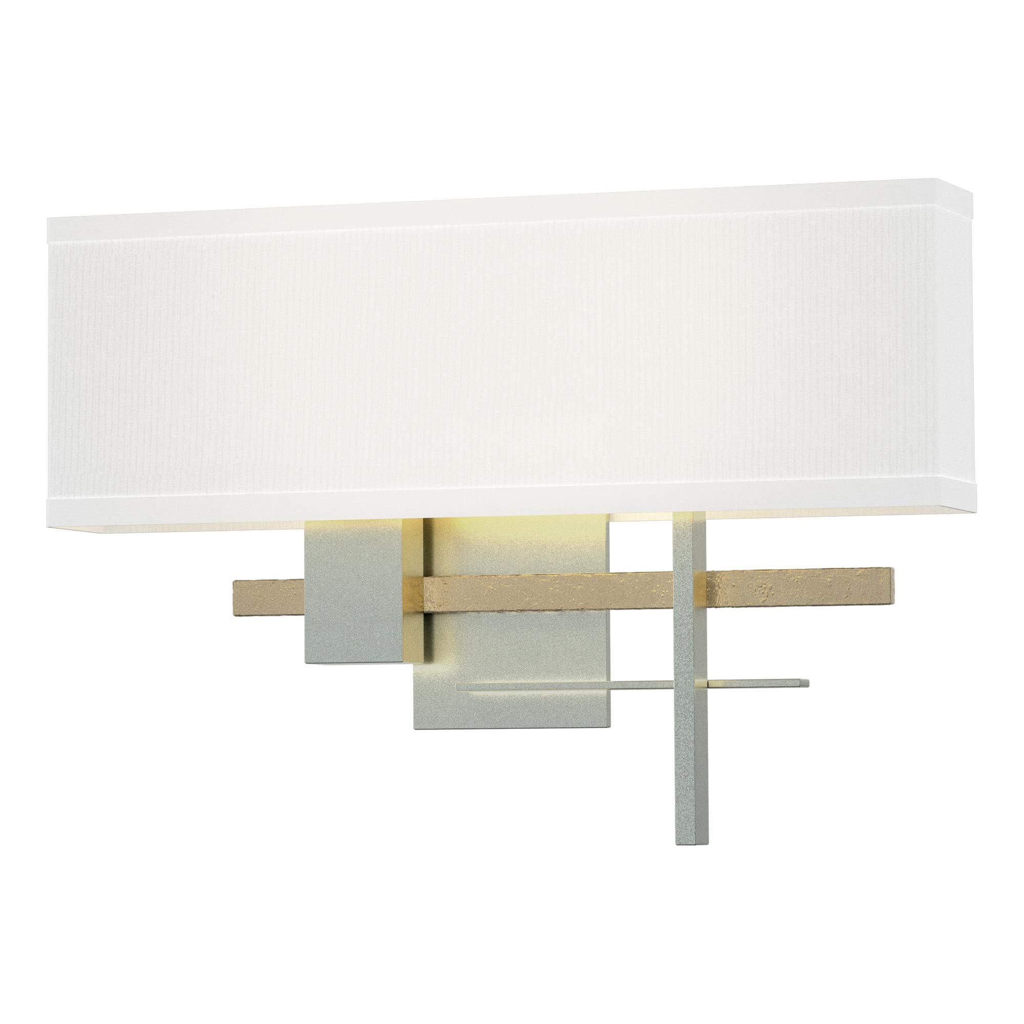 Shown in Vintage Platinum finish and Natural Anna shade and Soft Gold accent