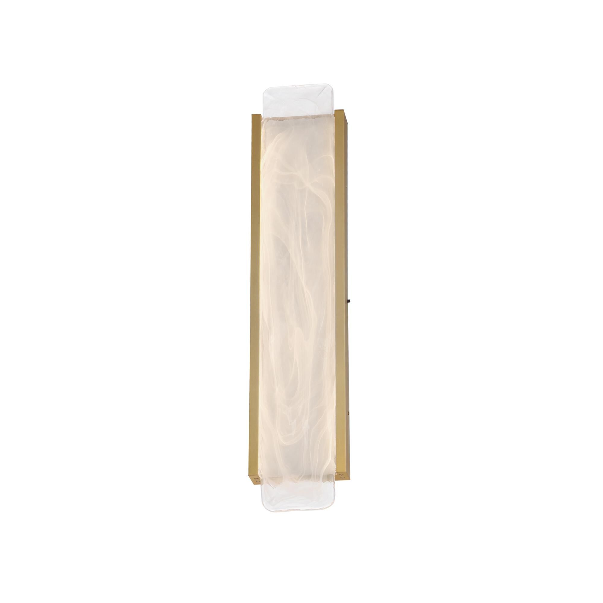 Shown in Natural Aged Brass finish and White Spiral glass