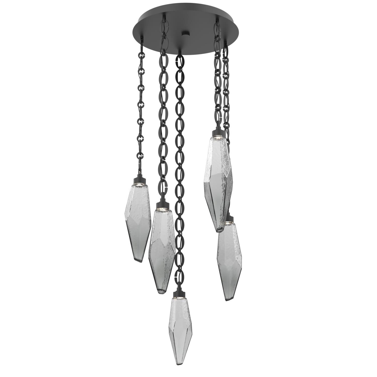 Levi Wilson Rock Crystal 19 Inch Multi Light Pendant by Hammerton Studio