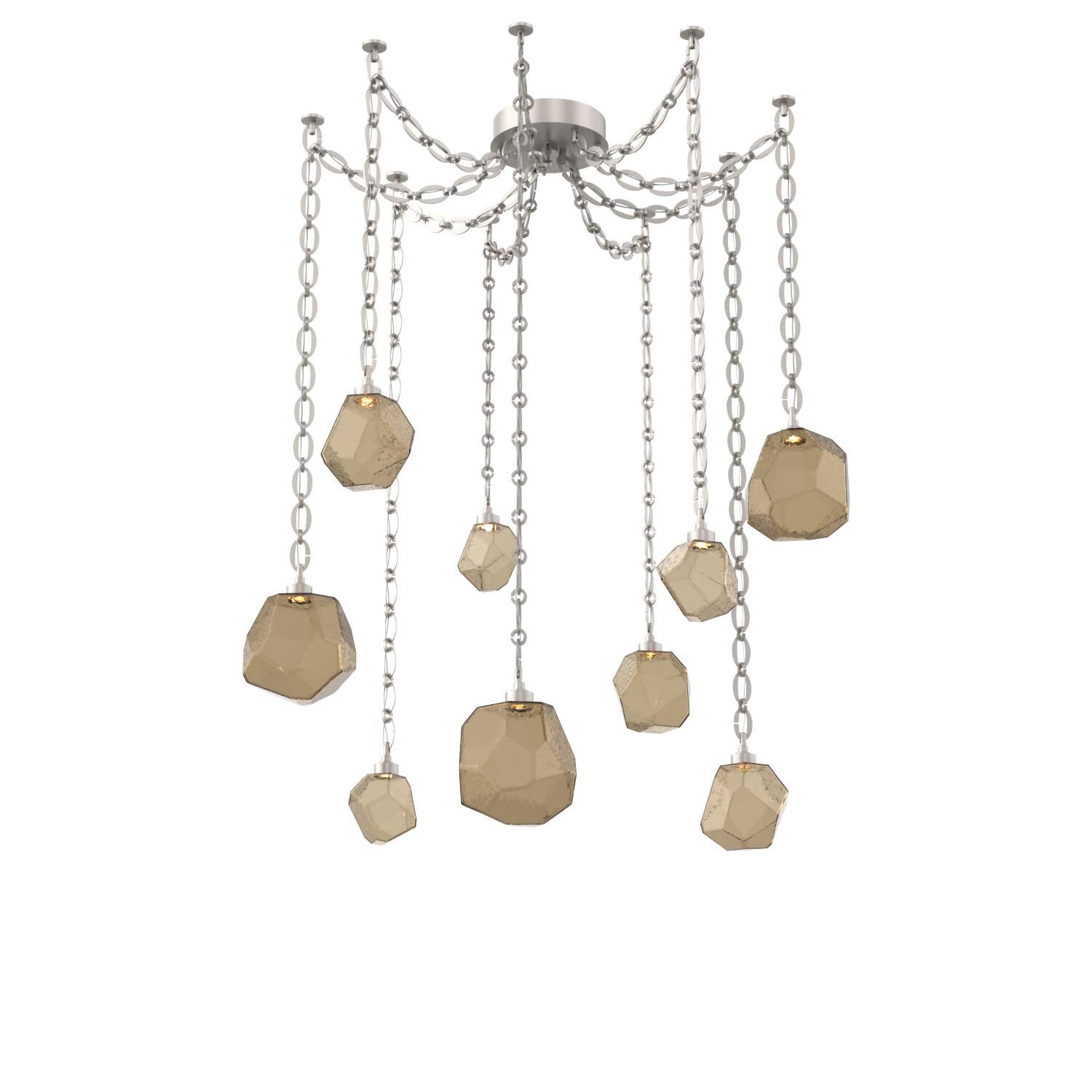 Levi Wilson Gem 17 Inch Multi Pendant Light by Hammerton Studio