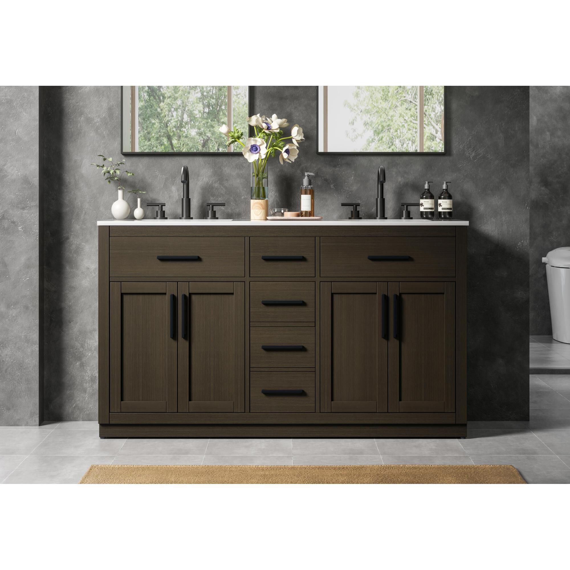 Alden 60 Inch Bath Vanity by Elegant Dcor