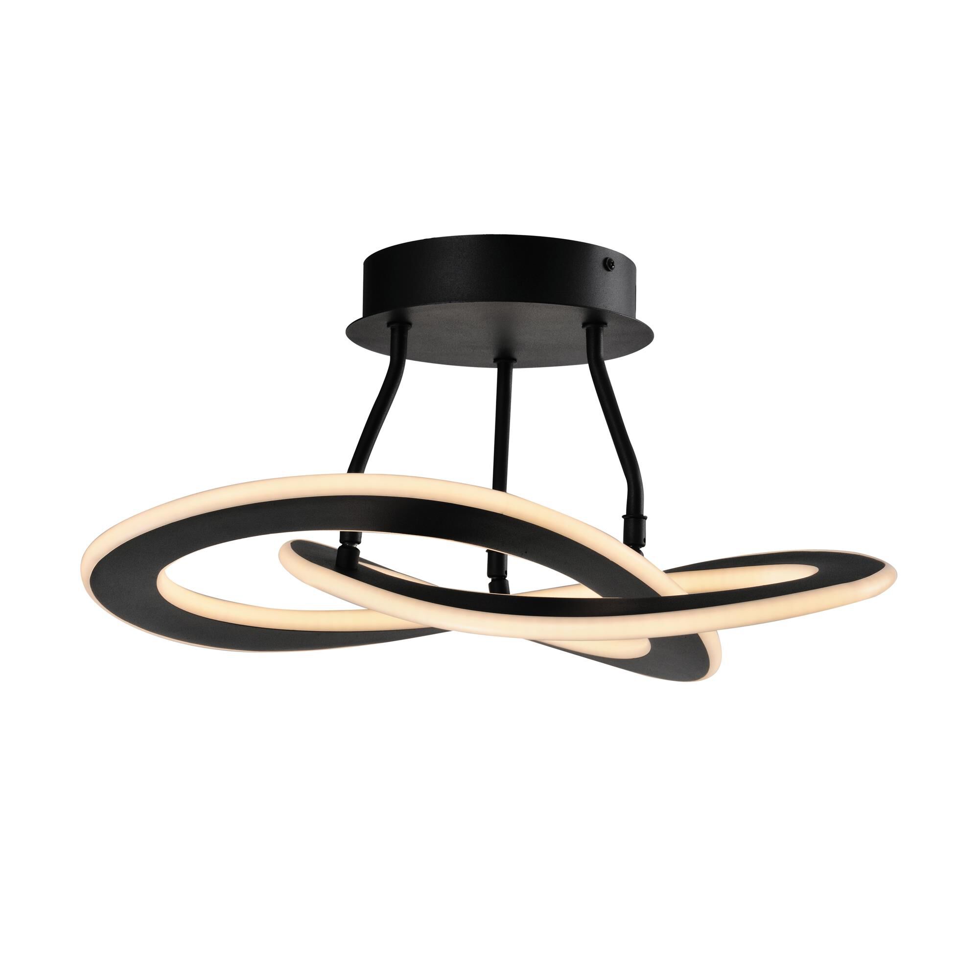 Wave 17 Inch 2 Light LED Semi Flush Mount,