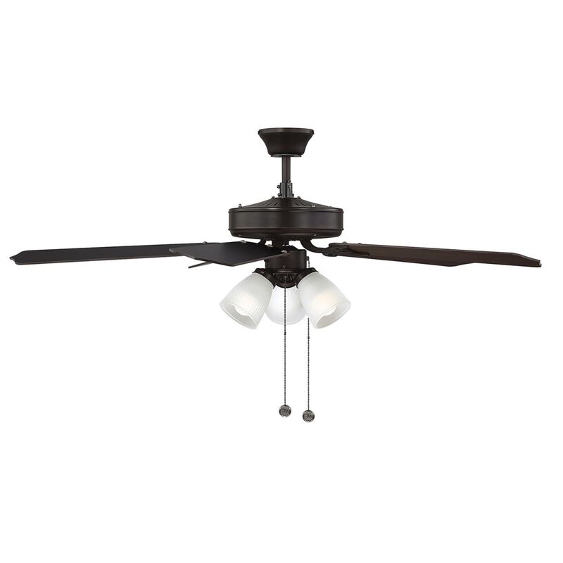 52 Inch Ceiling Fan with Light Kit by Meridian Lighting