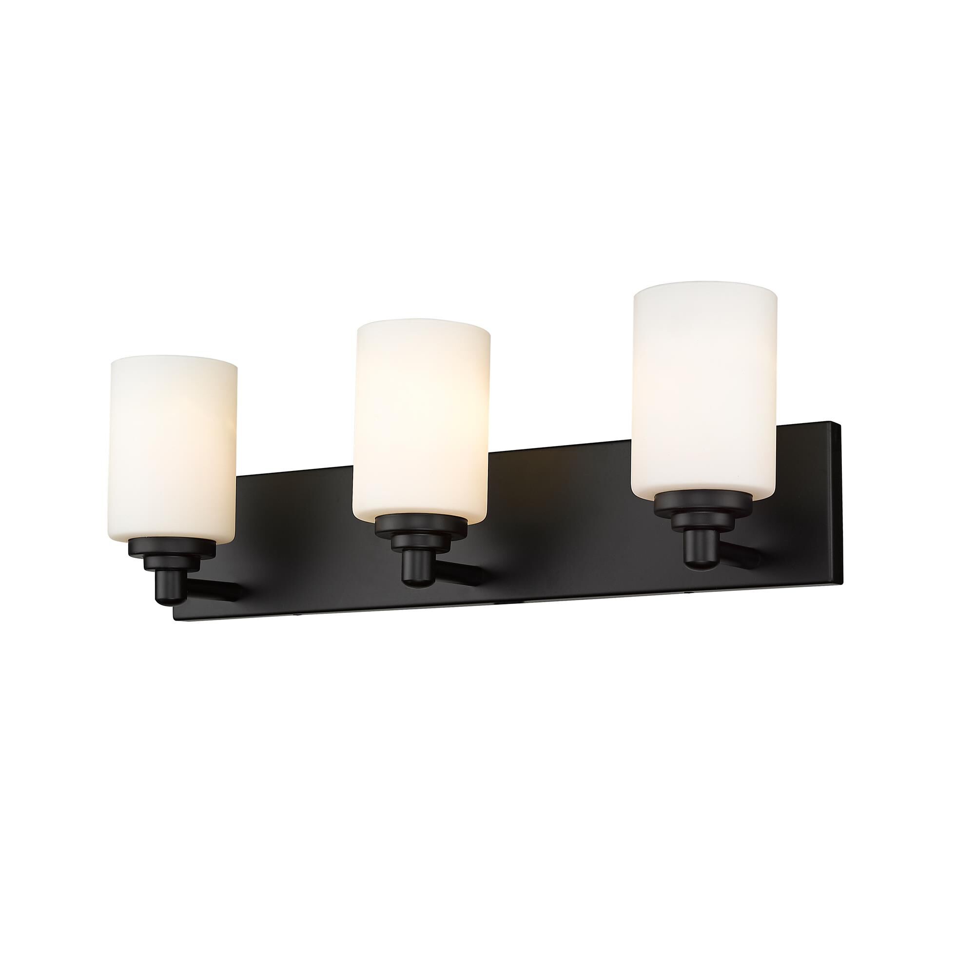 Shown in Matte Black finish and Glass shade