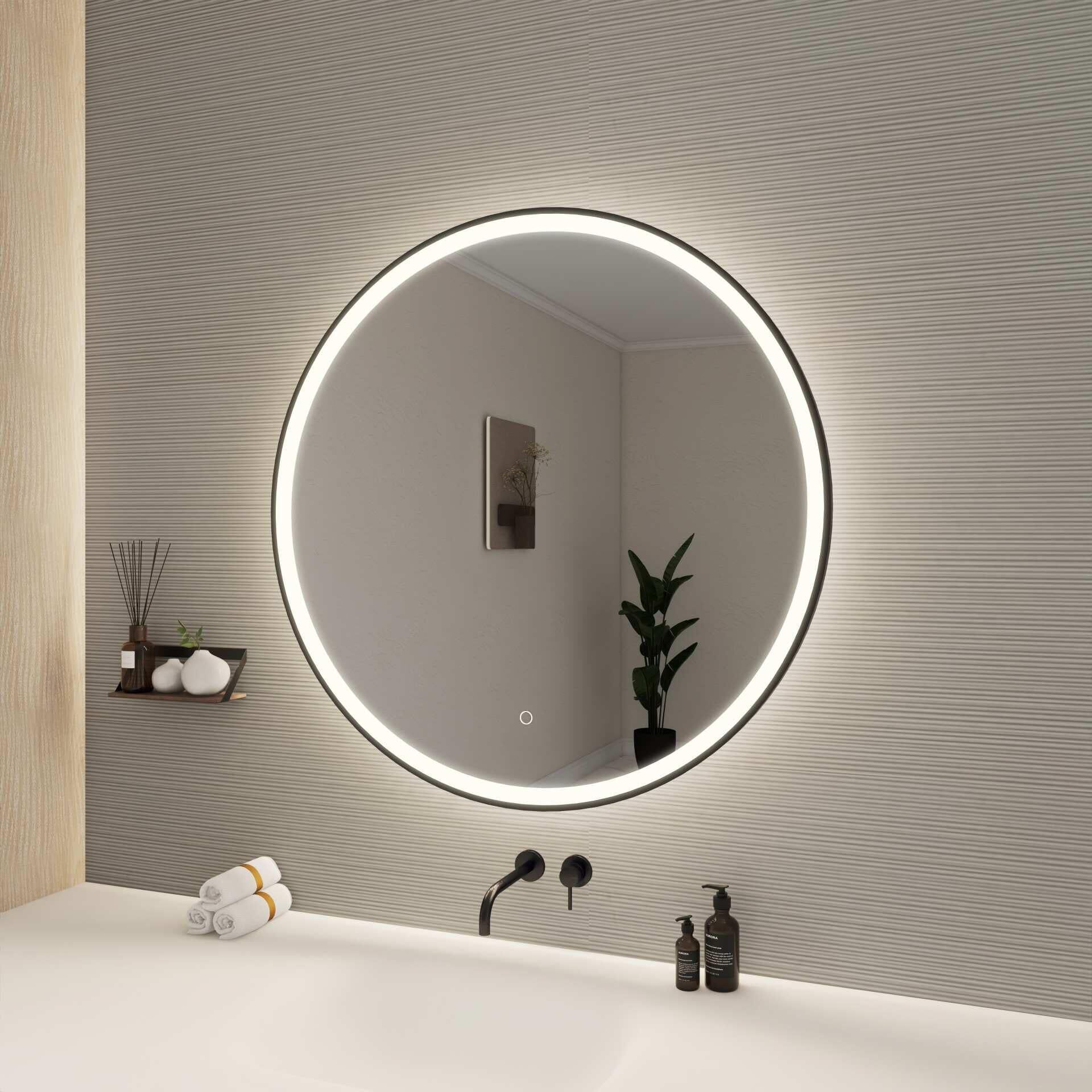 Harmoni 36 Inch Round LED Lighted Mirror by Elegant Decor