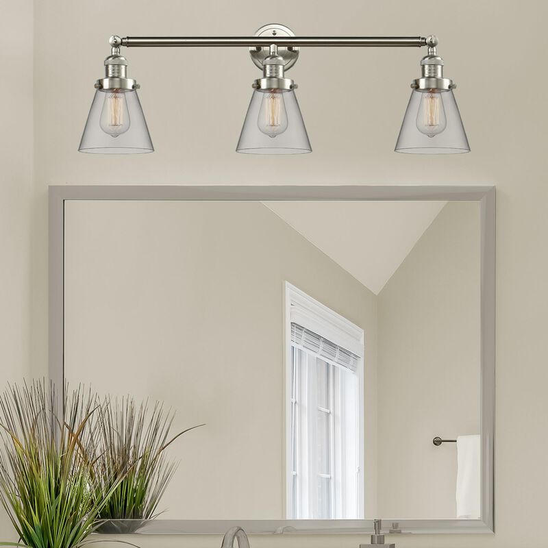 Bruno Marashlian Small Cone 30 Inch 3 Light Bath Vanity Light by Innovations Lighting