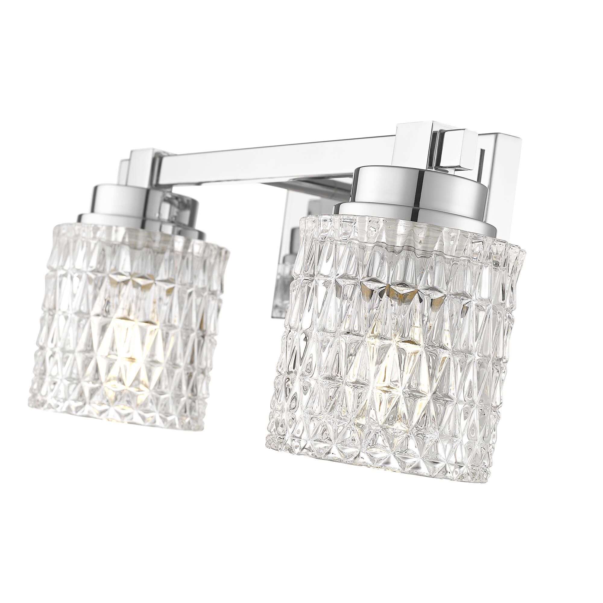 Shown in Chrome finish and Clear Diamond glass