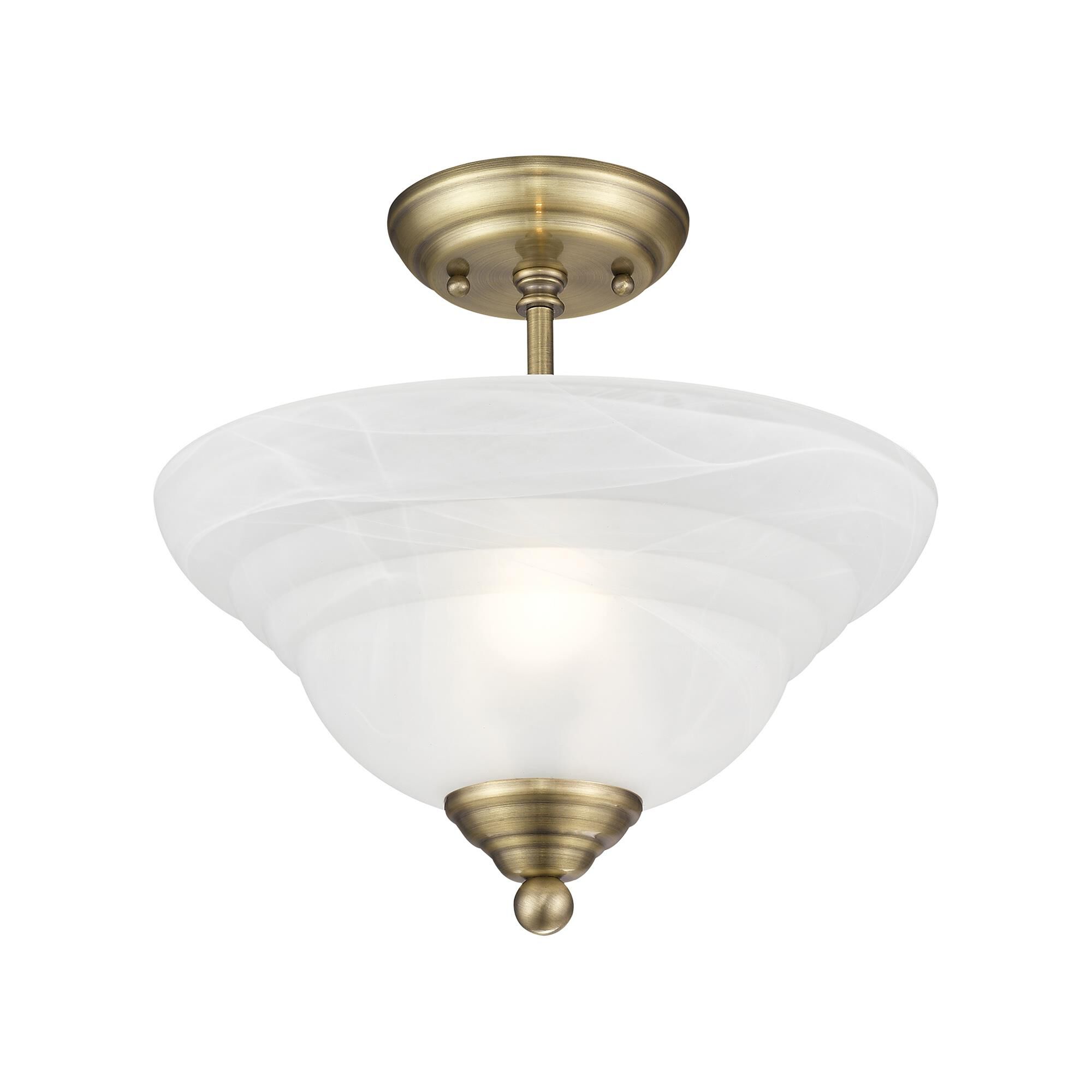 North Port 13 Inch 2 Light Semi Flush Mount by Livex Lighting