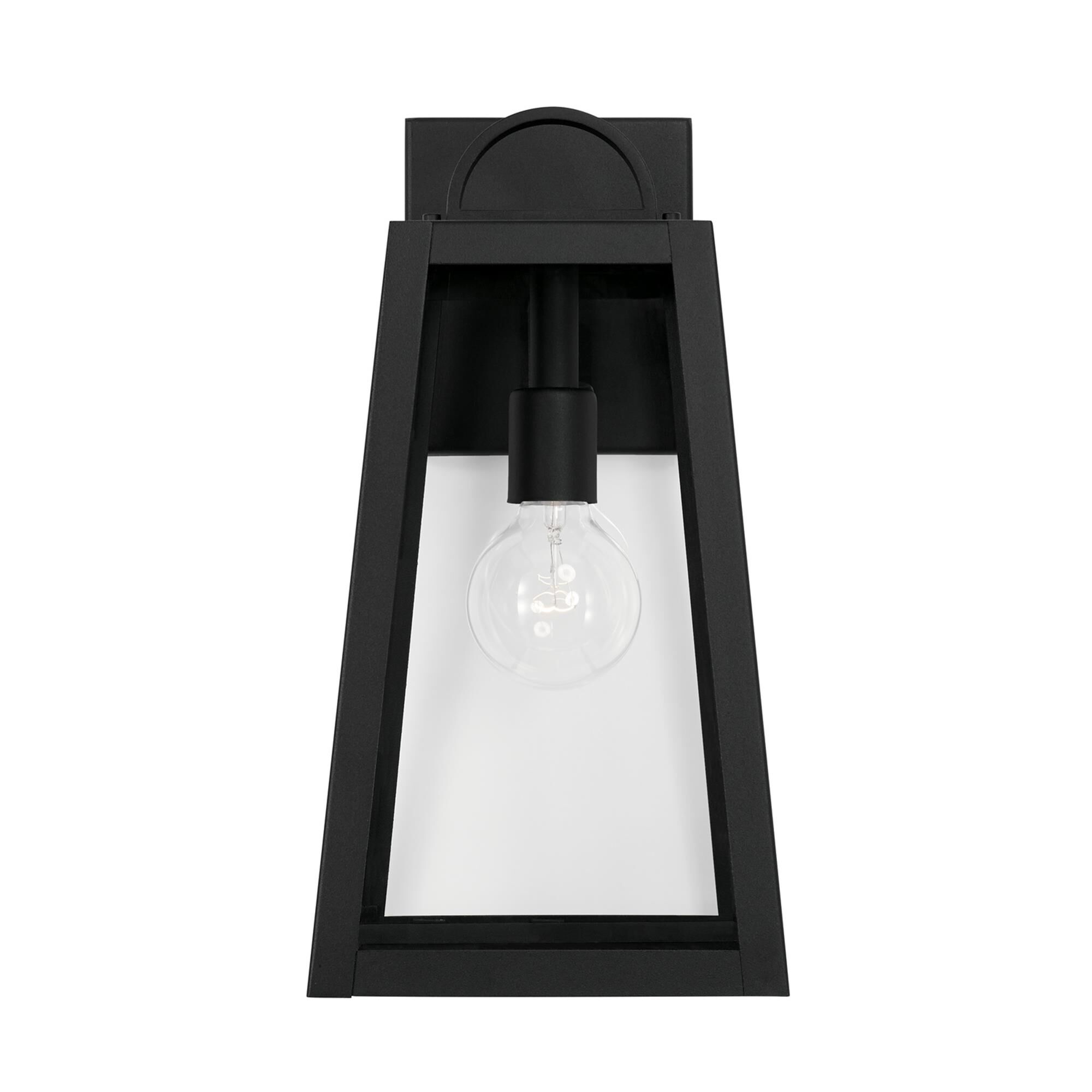 Shown in Black finish and Clear glass