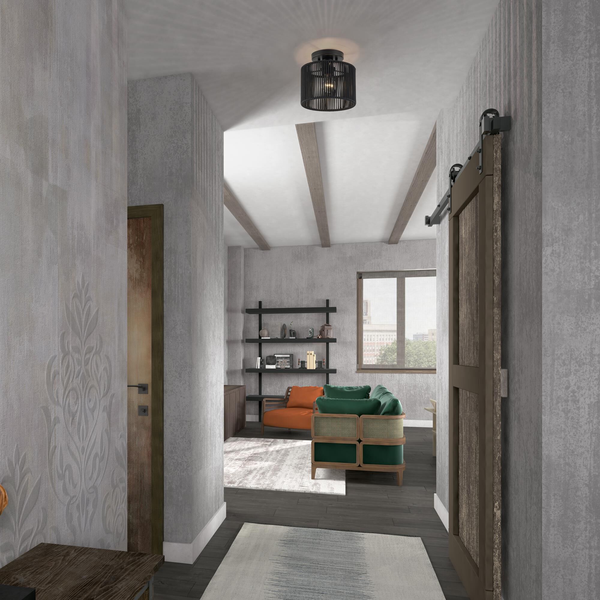 Acordia 9 Inch Semi Flush Mount by Livex Lighting