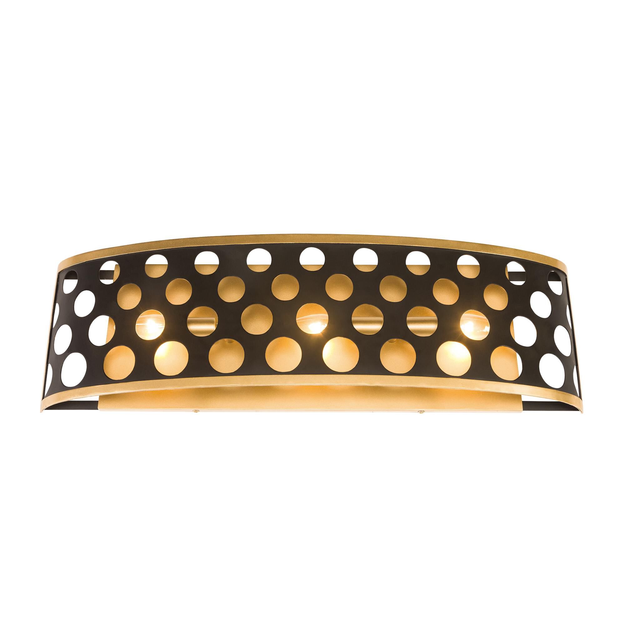 Shown in Gold finish and Matte Black - French Gold shade