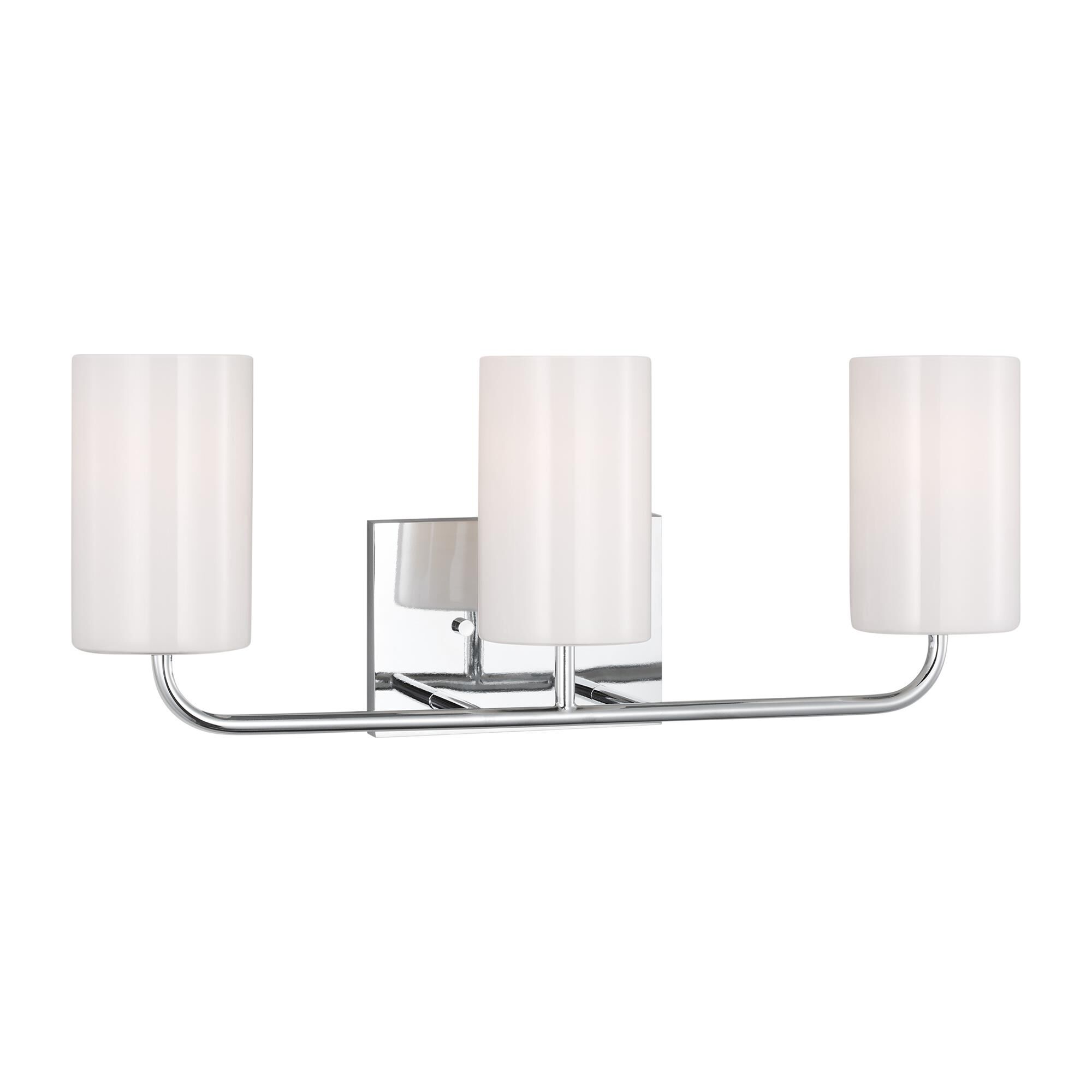 Shown in Chrome finish and Clear Outside / Painted White Inside Glass s shade