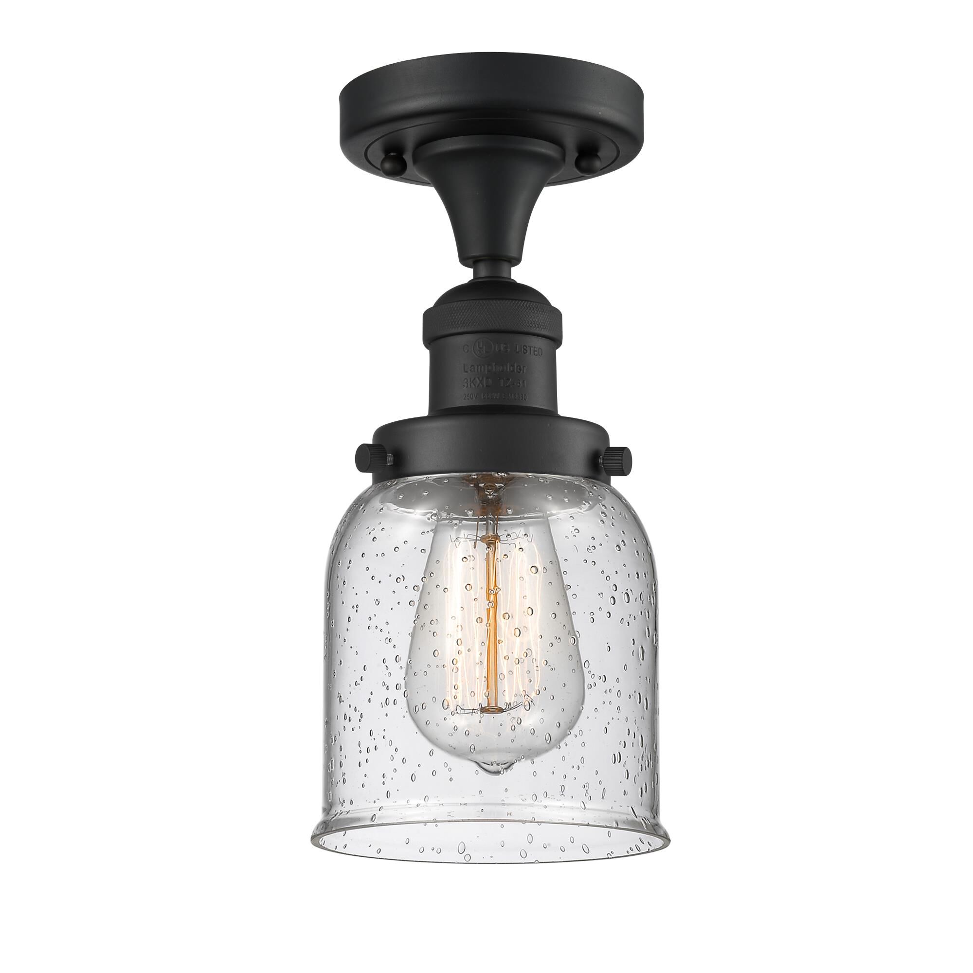 Shown in Matte Black finish and Seedy glass