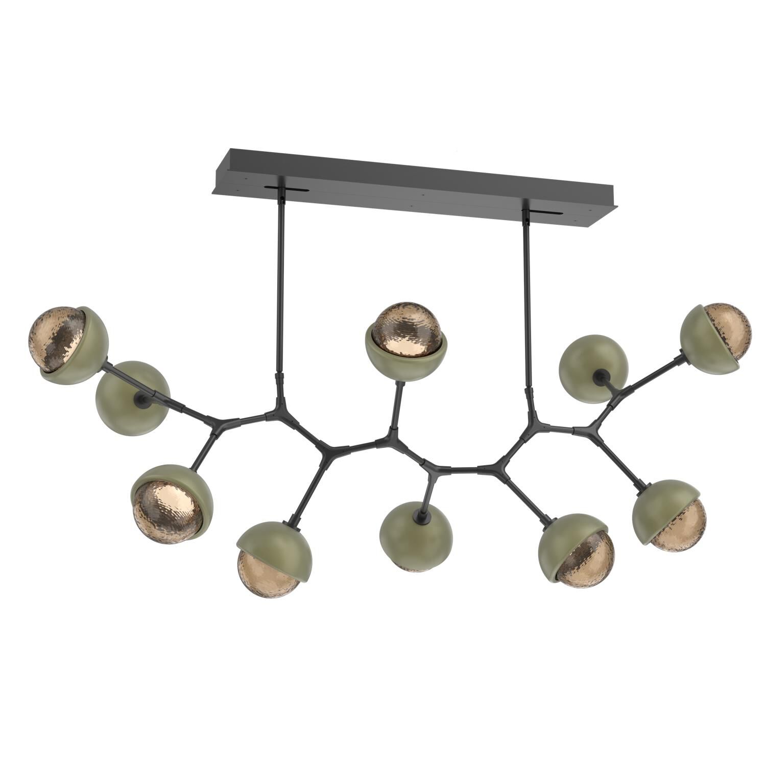 Levi Wilson Cabochon 56 Inch Linear Suspension Light by Hammerton Studio