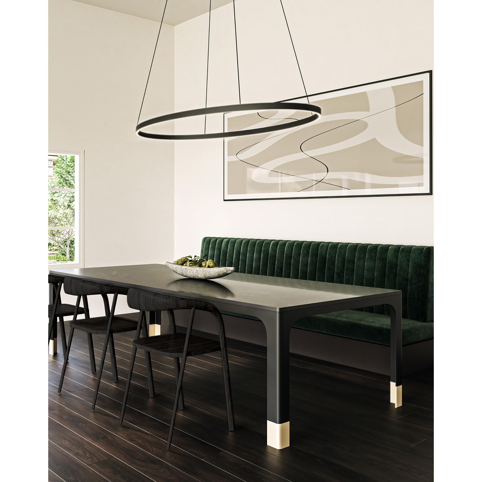 Ovale 28 Inch Linear Suspension Light Kuzco Lighting