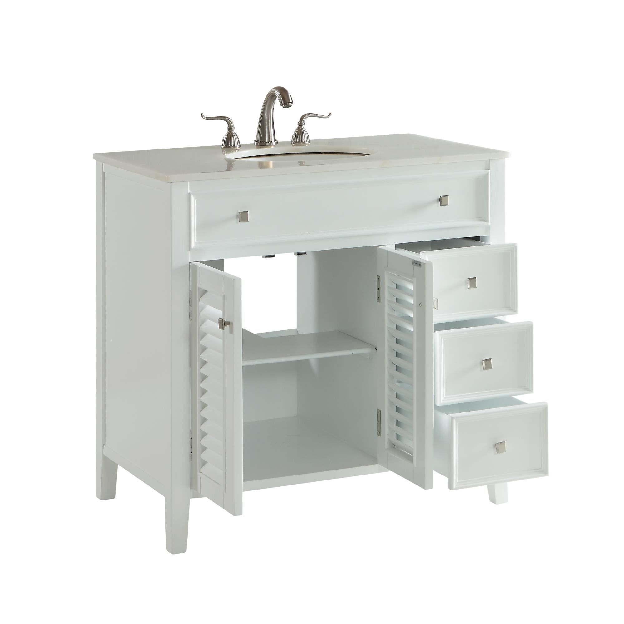 Shown in White finish