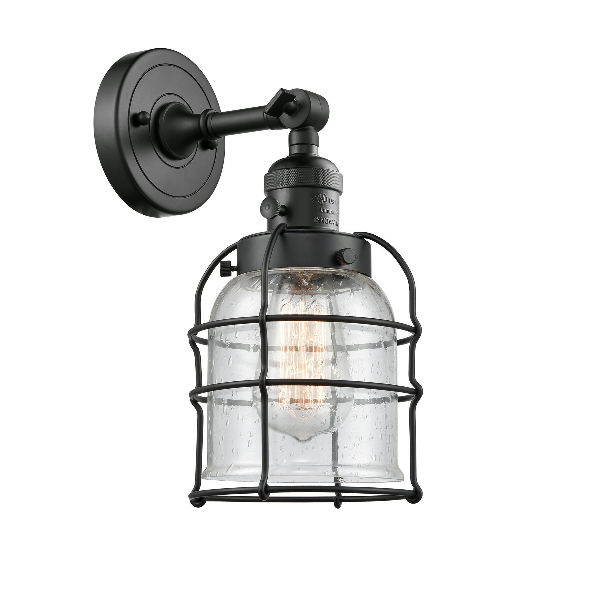 Shown in Matte Black finish and Seedy glass