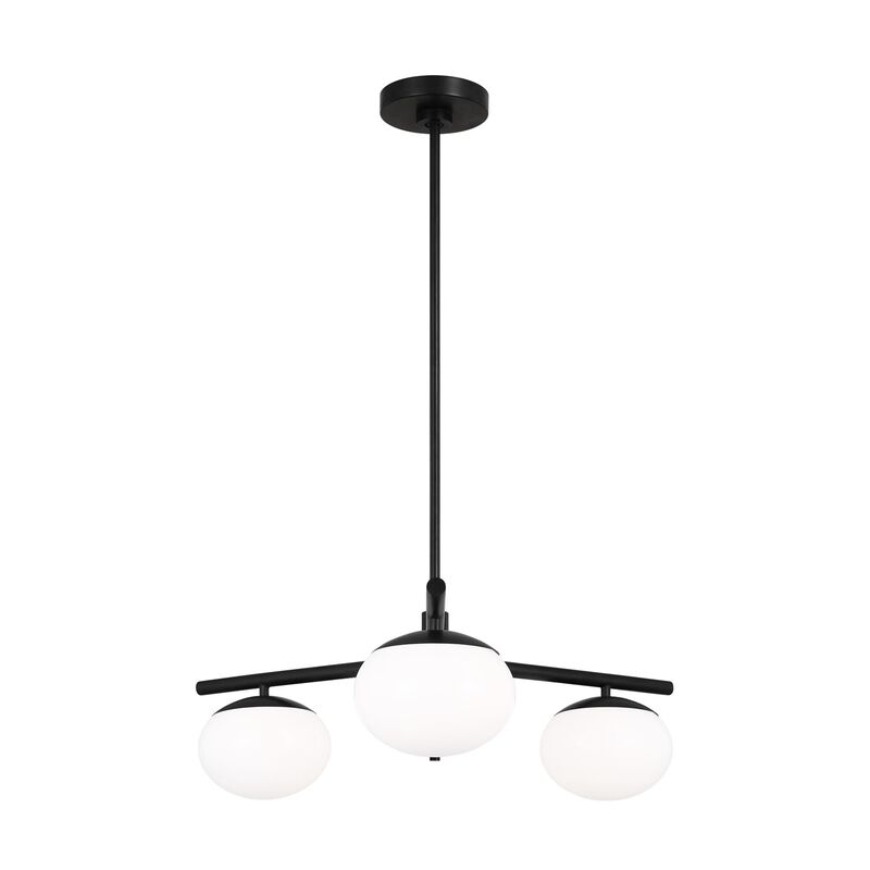 Ellen DeGeneres Lune 27 Inch 3 Light Semi Flush Mount by Visual Comfort Studio