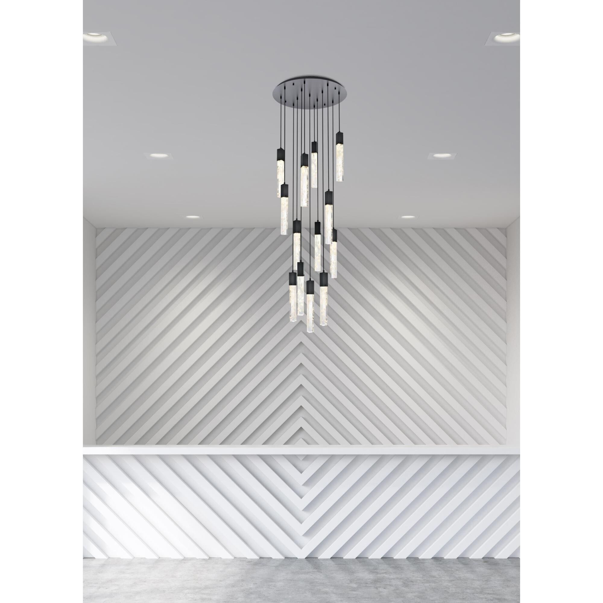 Aurora 30 Inch Multi Light Pendant by Elegant Lighting