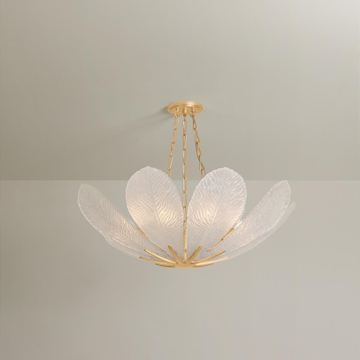 Shown in Vintage Gold Leaf finish and Piastre glass